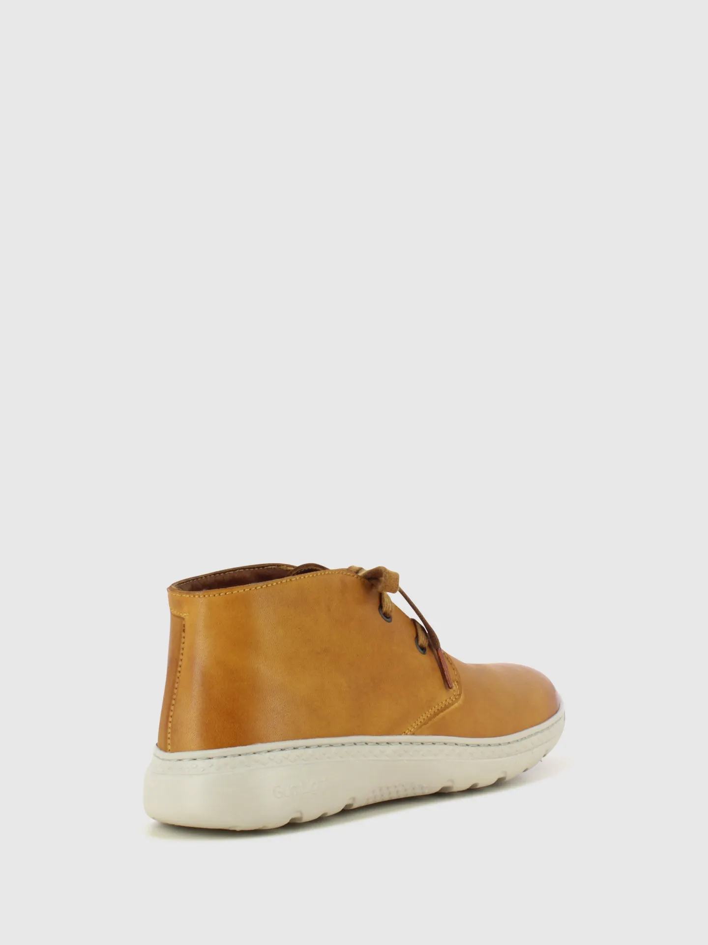 Camel Lace-up Ankle Boots