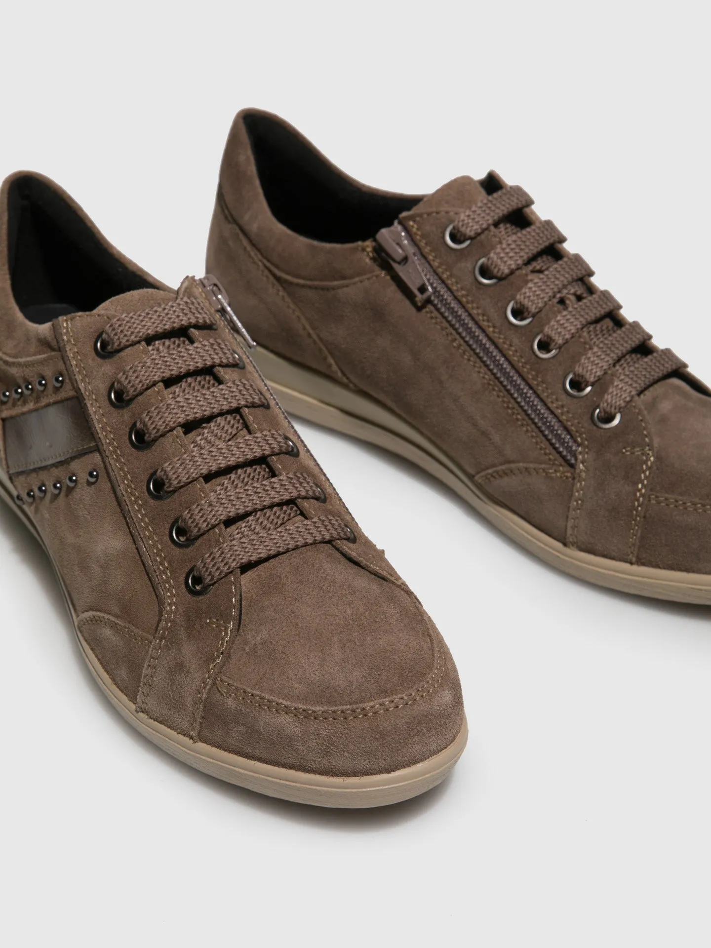 Camel Lace-up Shoes