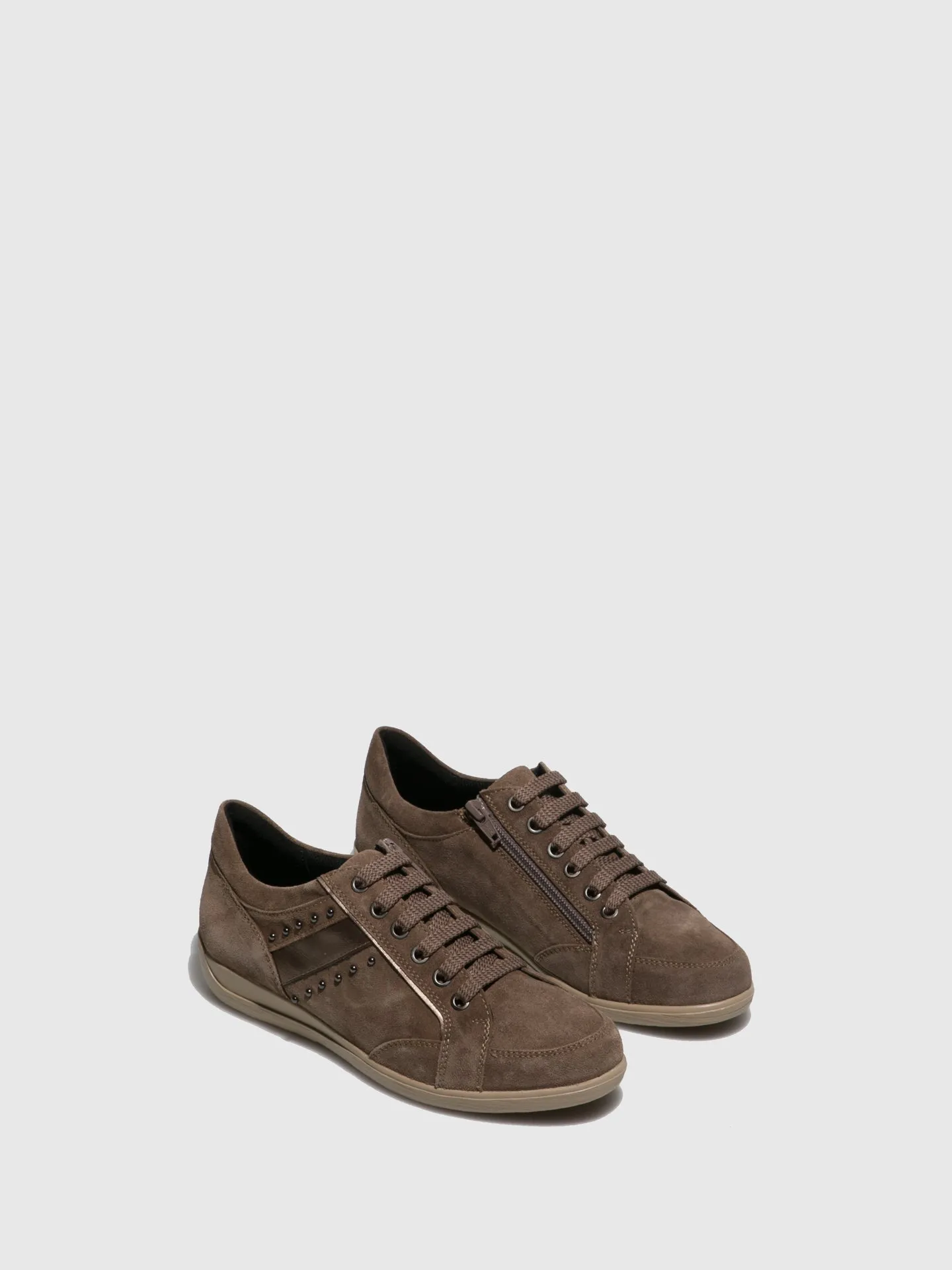 Camel Lace-up Shoes