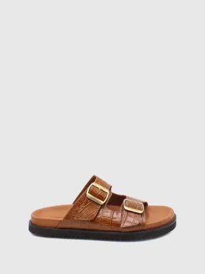 Camel Open Slippers