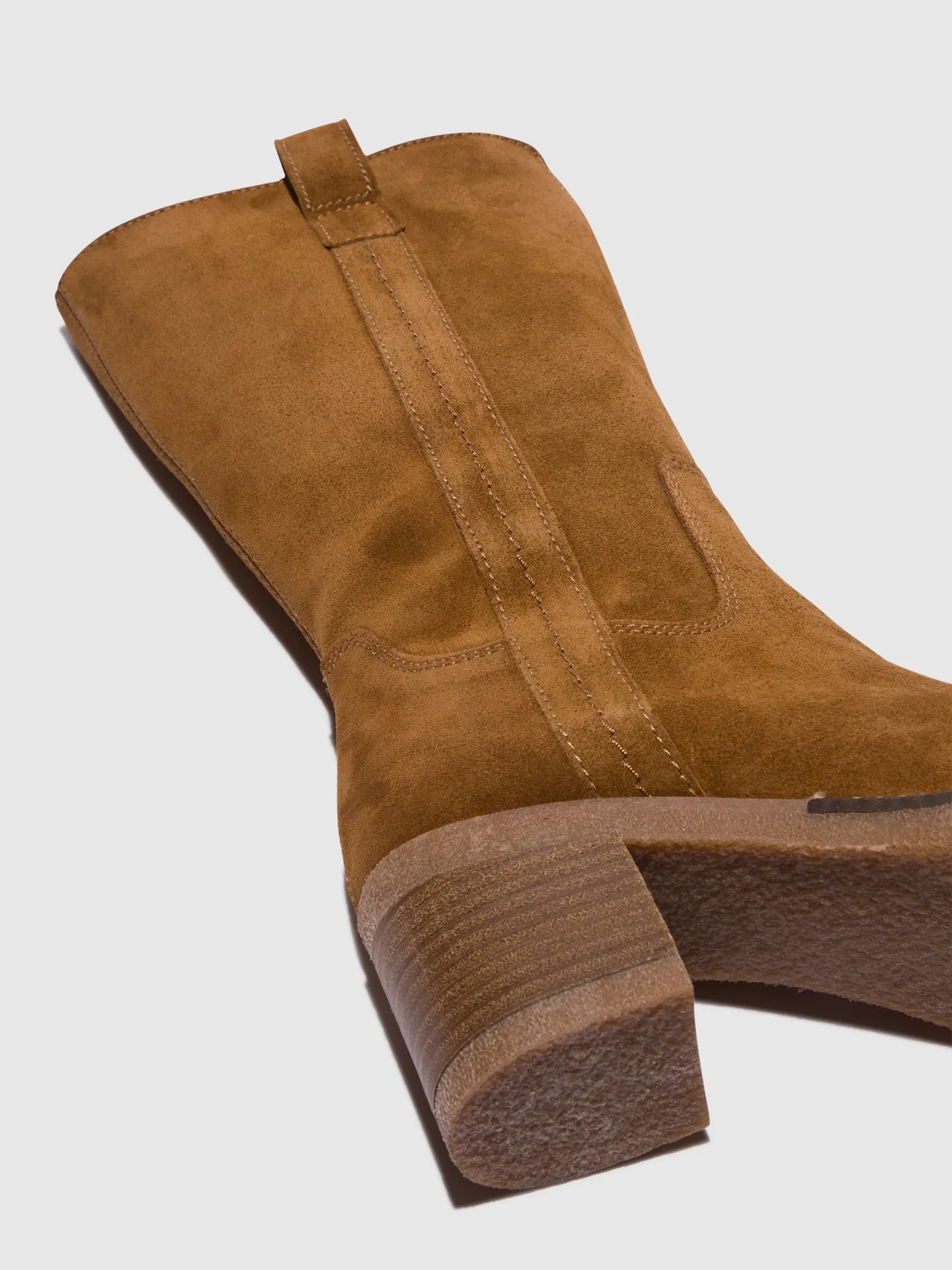 Camel Round Toe Boots