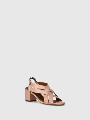 Chunky Heel Sandals D06L1 Nude
