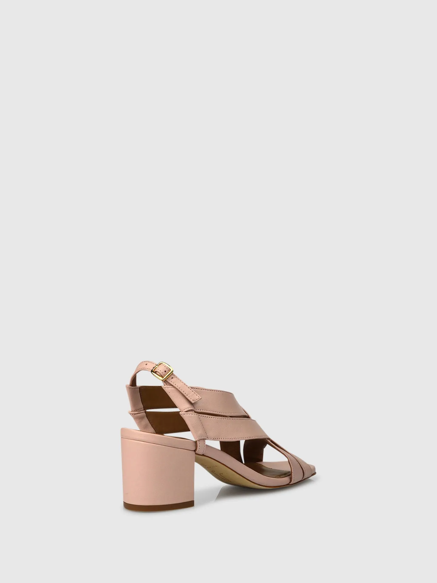 Chunky Heel Sandals D06L1 Nude