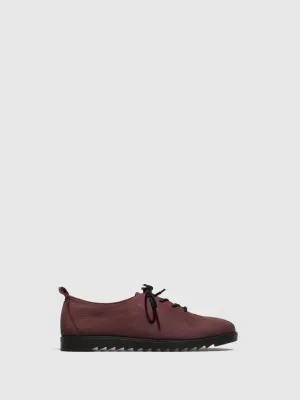 Crimson Lace-up Shoes