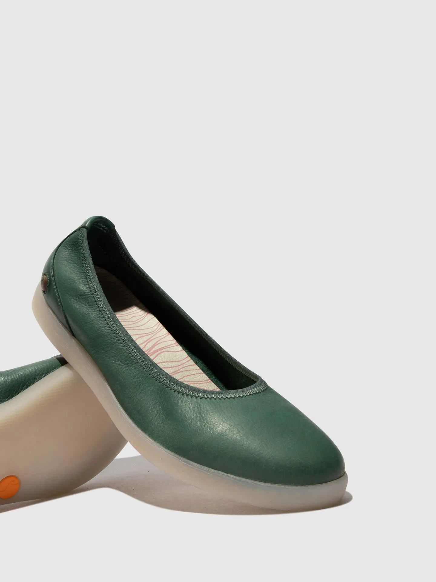 Elasticated Ballerinas LETI646SOF GREEN