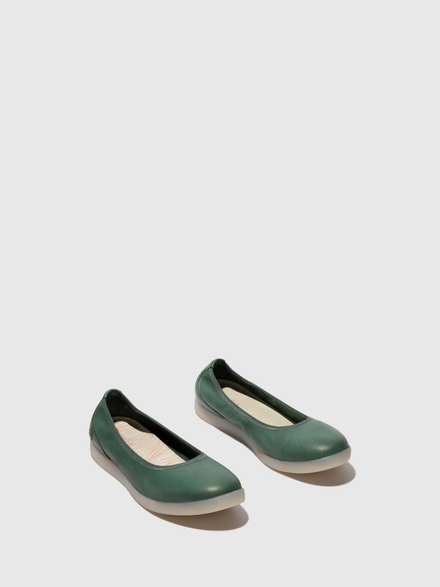 Elasticated Ballerinas LETI646SOF GREEN