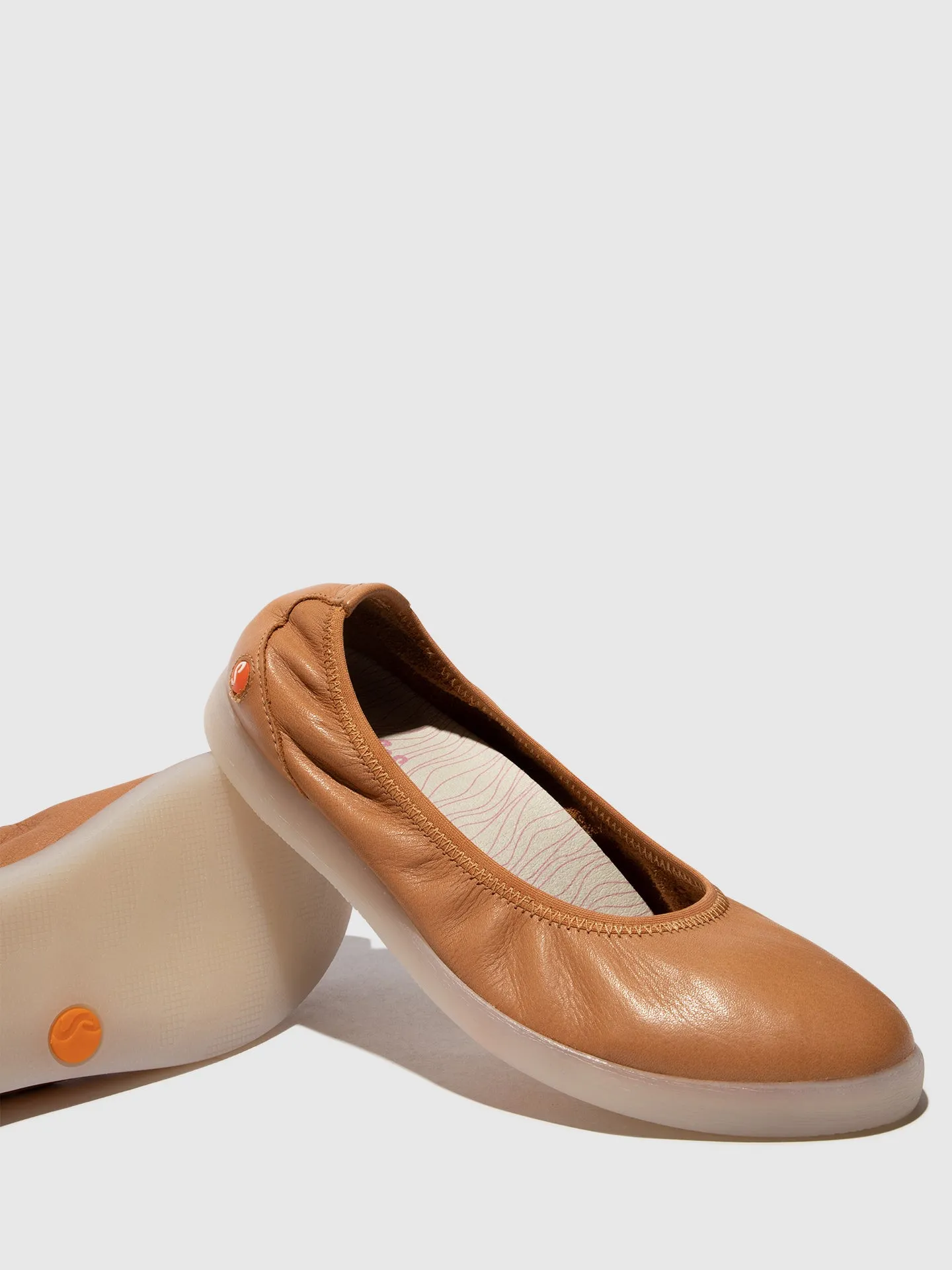 Elasticated Ballerinas LETI646SOF WARM ORANGE