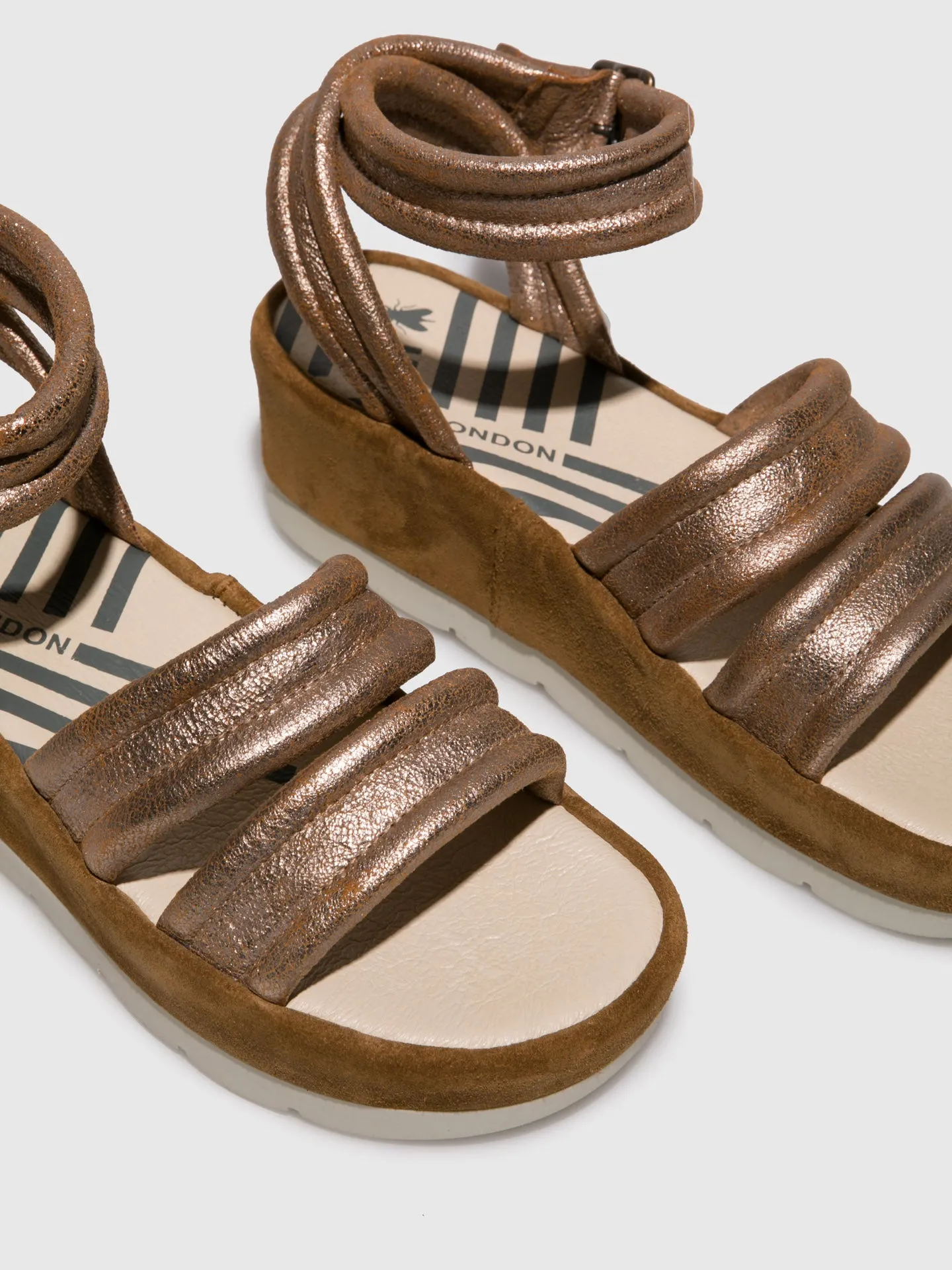 Gold Ankle Strap Sandals