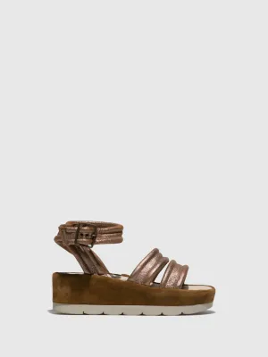 Gold Ankle Strap Sandals