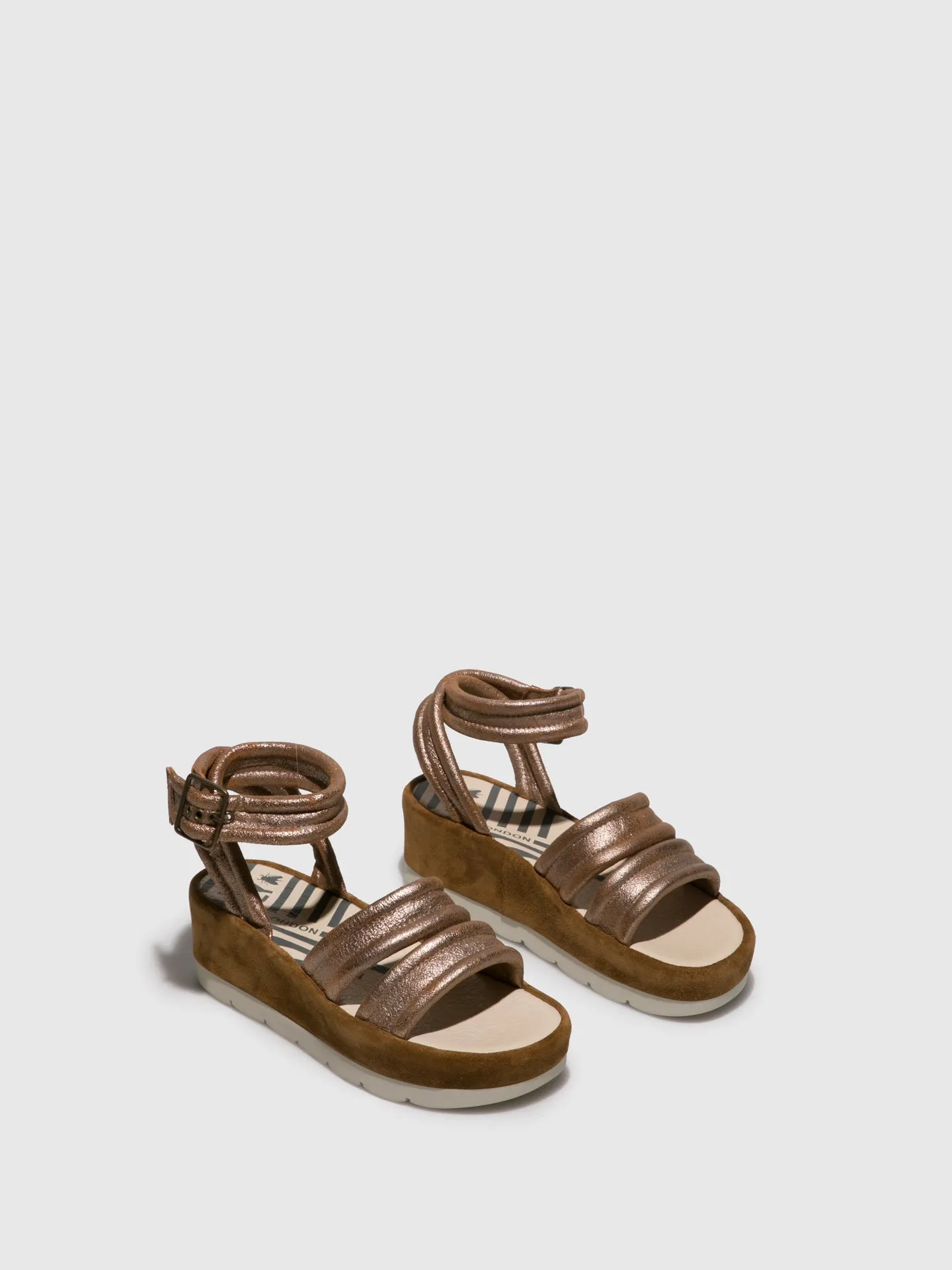 Gold Ankle Strap Sandals
