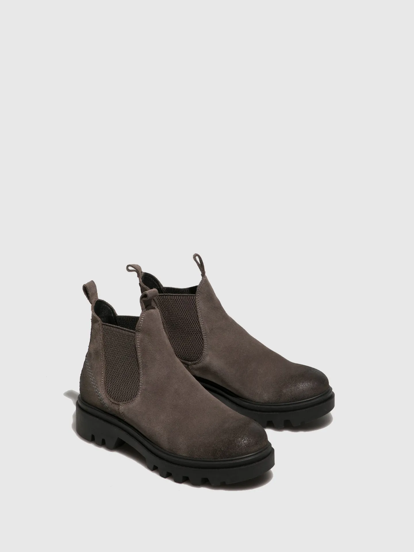 Gray Chelsea Ankle Boots