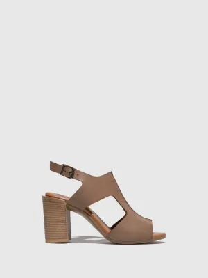 Gray Heel Sandals