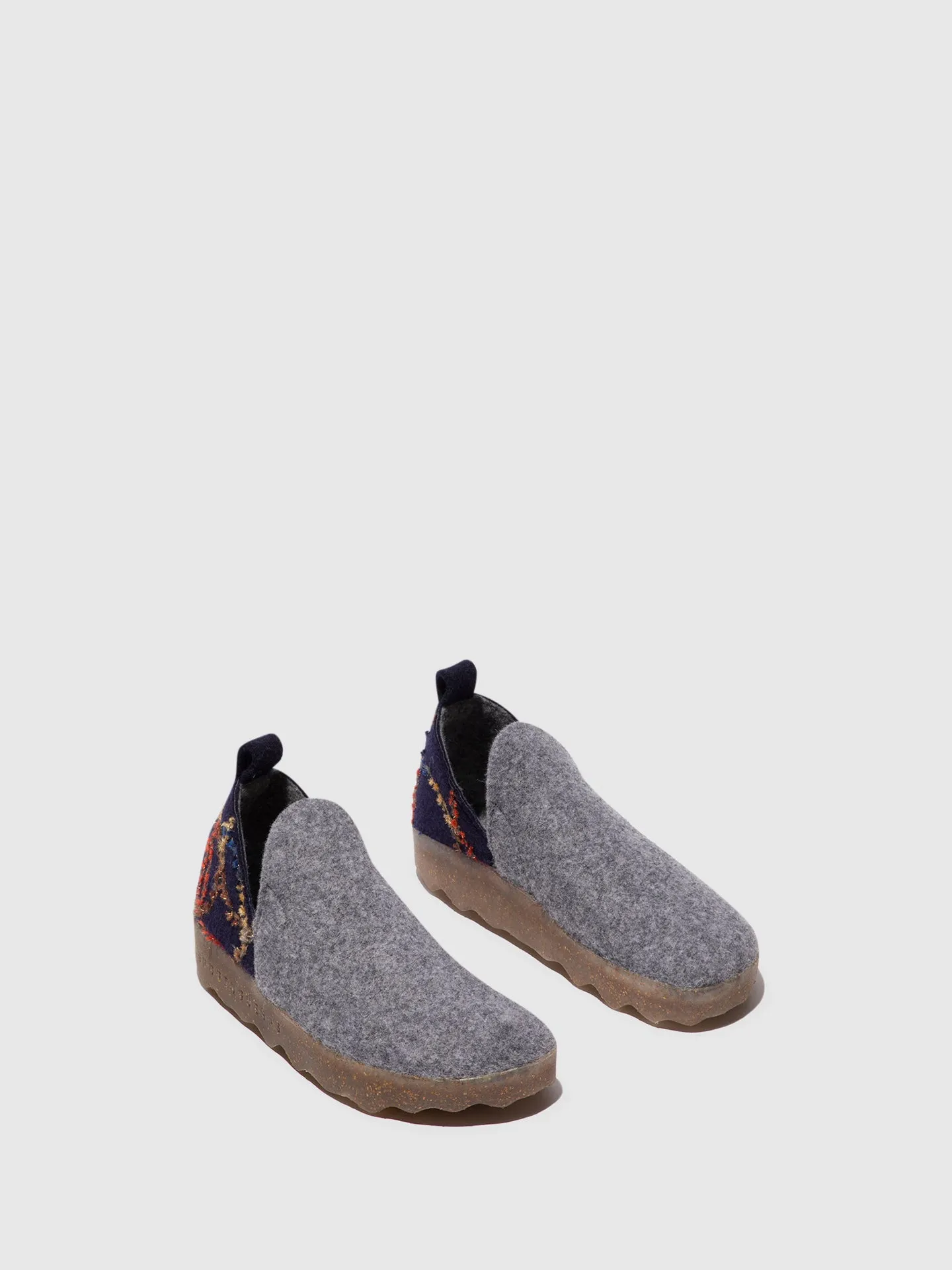 Gray Round Toe Shoes