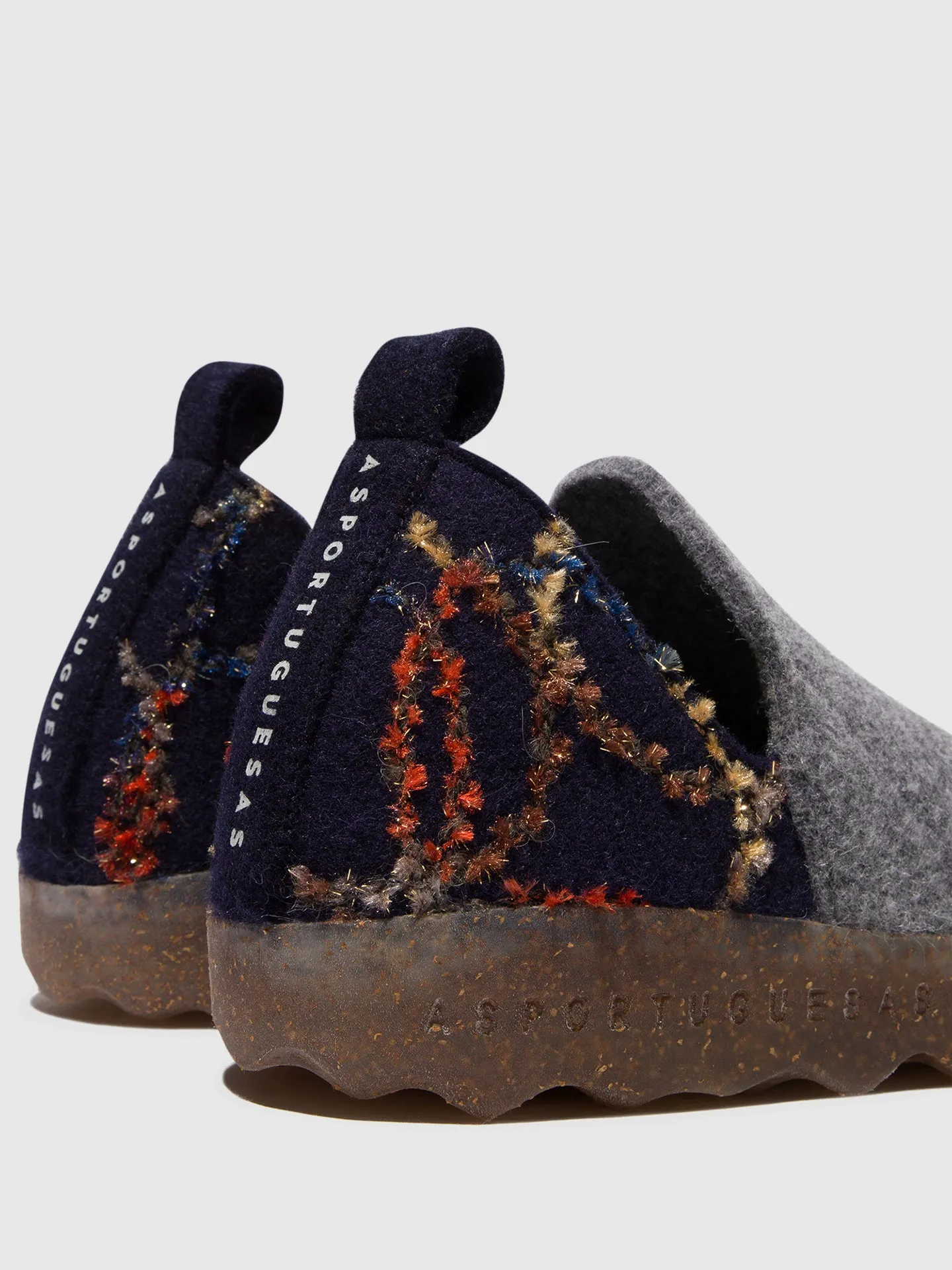 Gray Round Toe Shoes