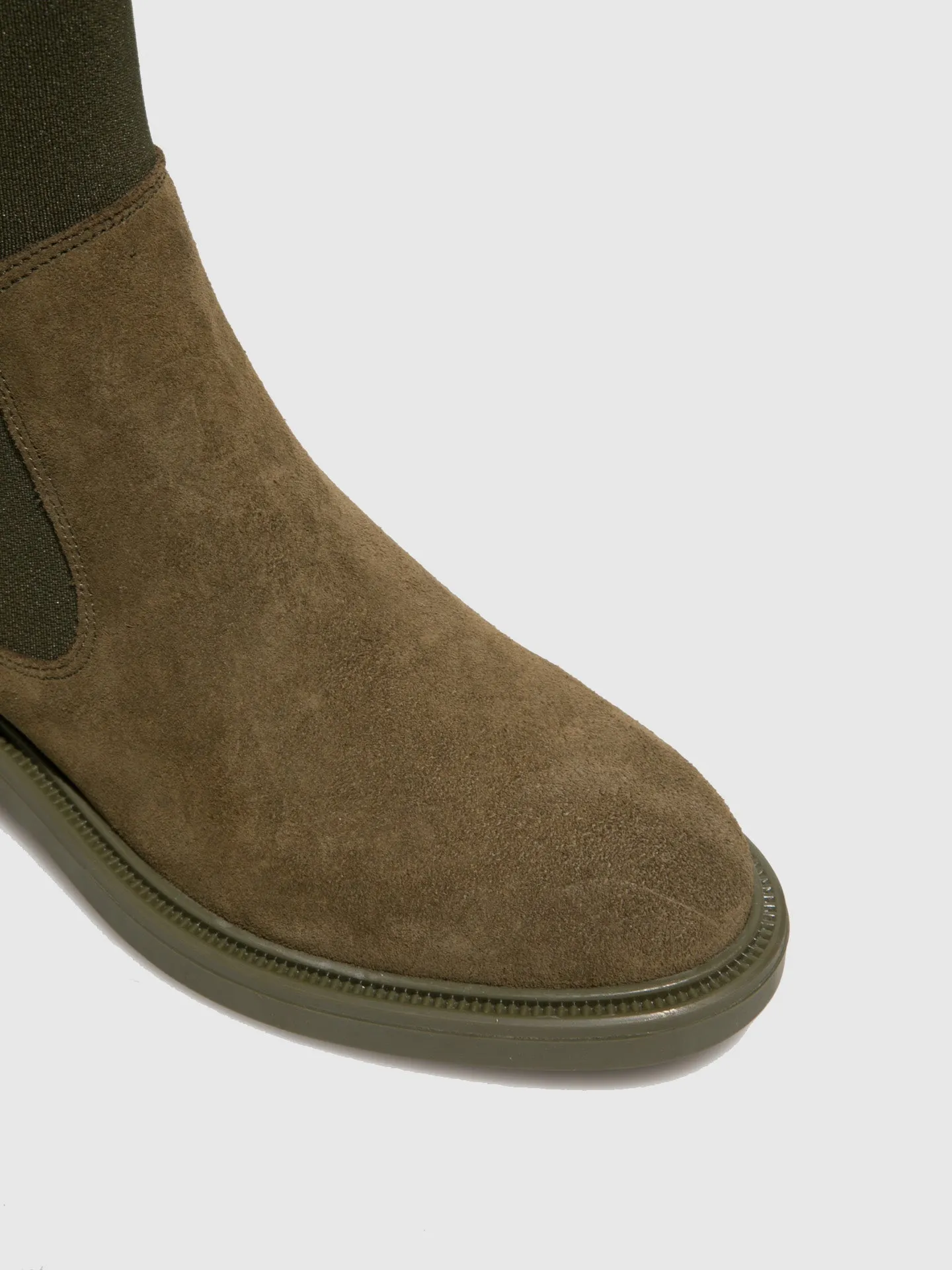 Green Chelsea Ankle Boots