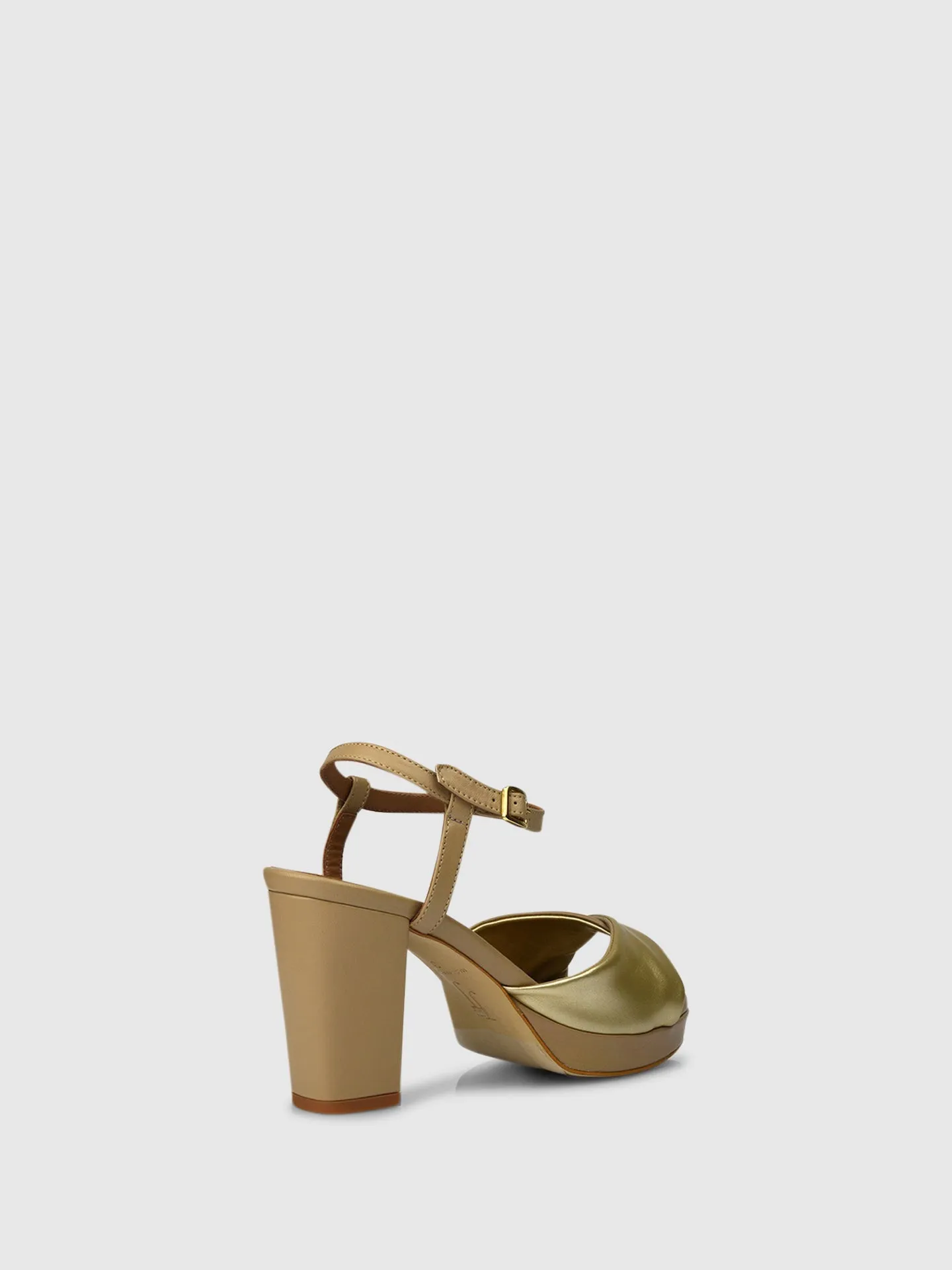 Heel Sandals G02L1 Beige/Gold