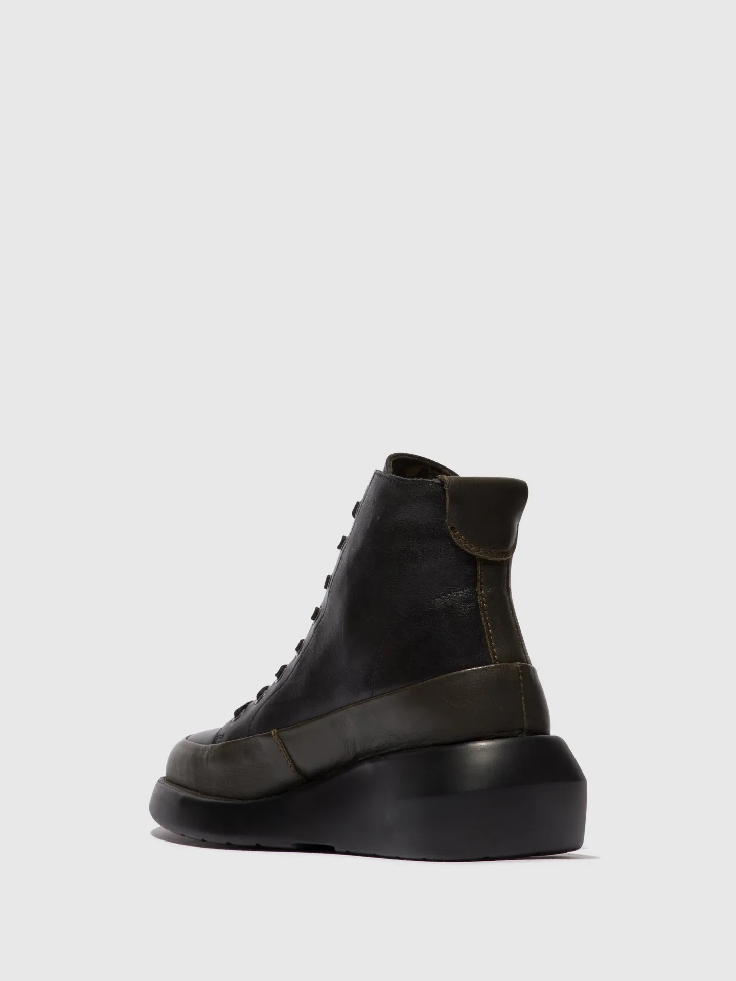 Lace-up Ankle Boots BOZE515FLY DK.GREEN/BLACK