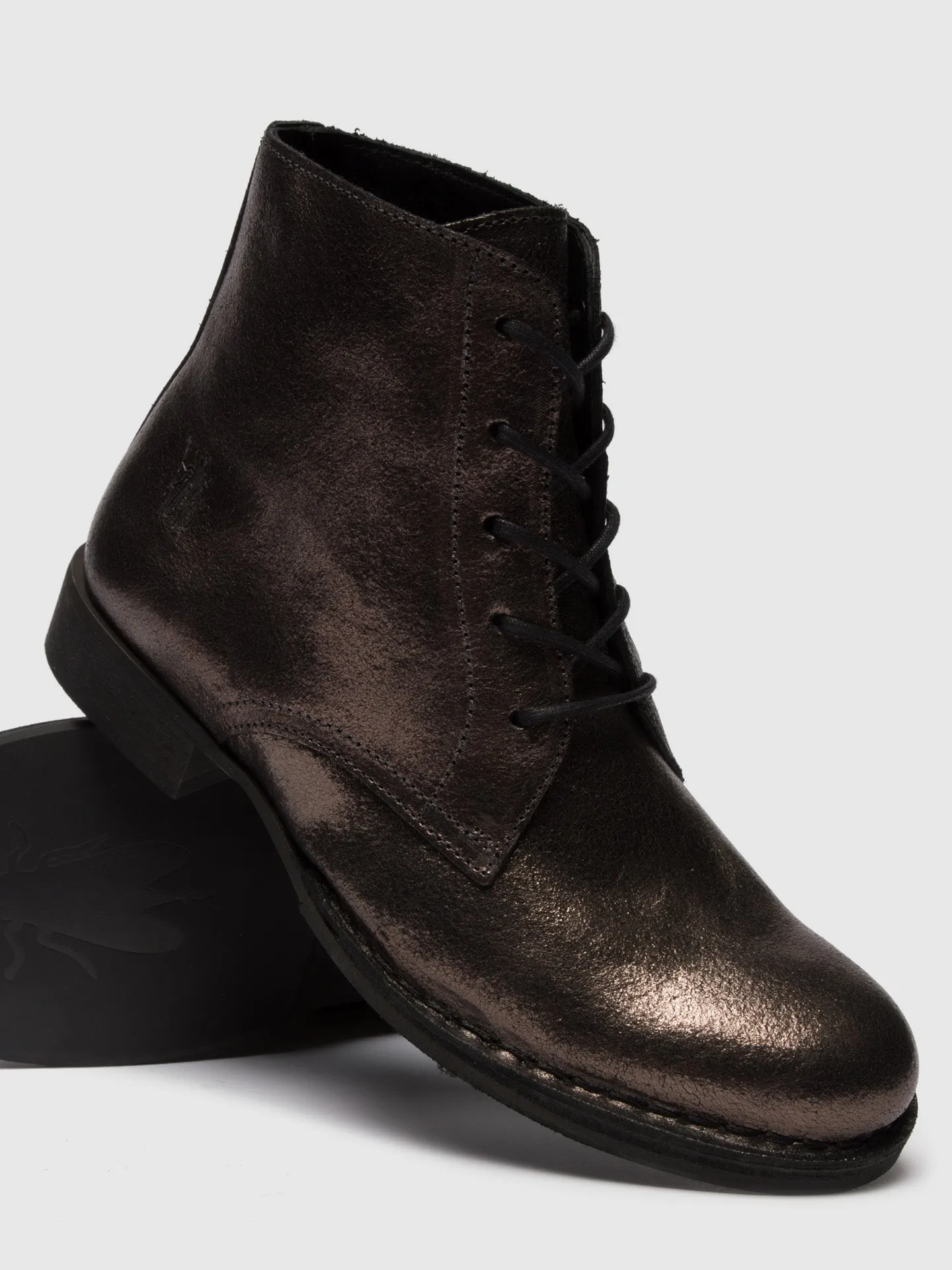 Lace-up Ankle Boots ROOT045FLY VALEY PEWTER