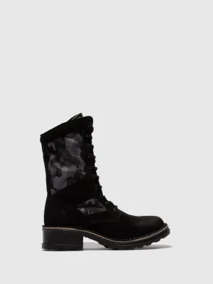 Lace-up Ankle Boots TORO036FLY SUEDE BLACK