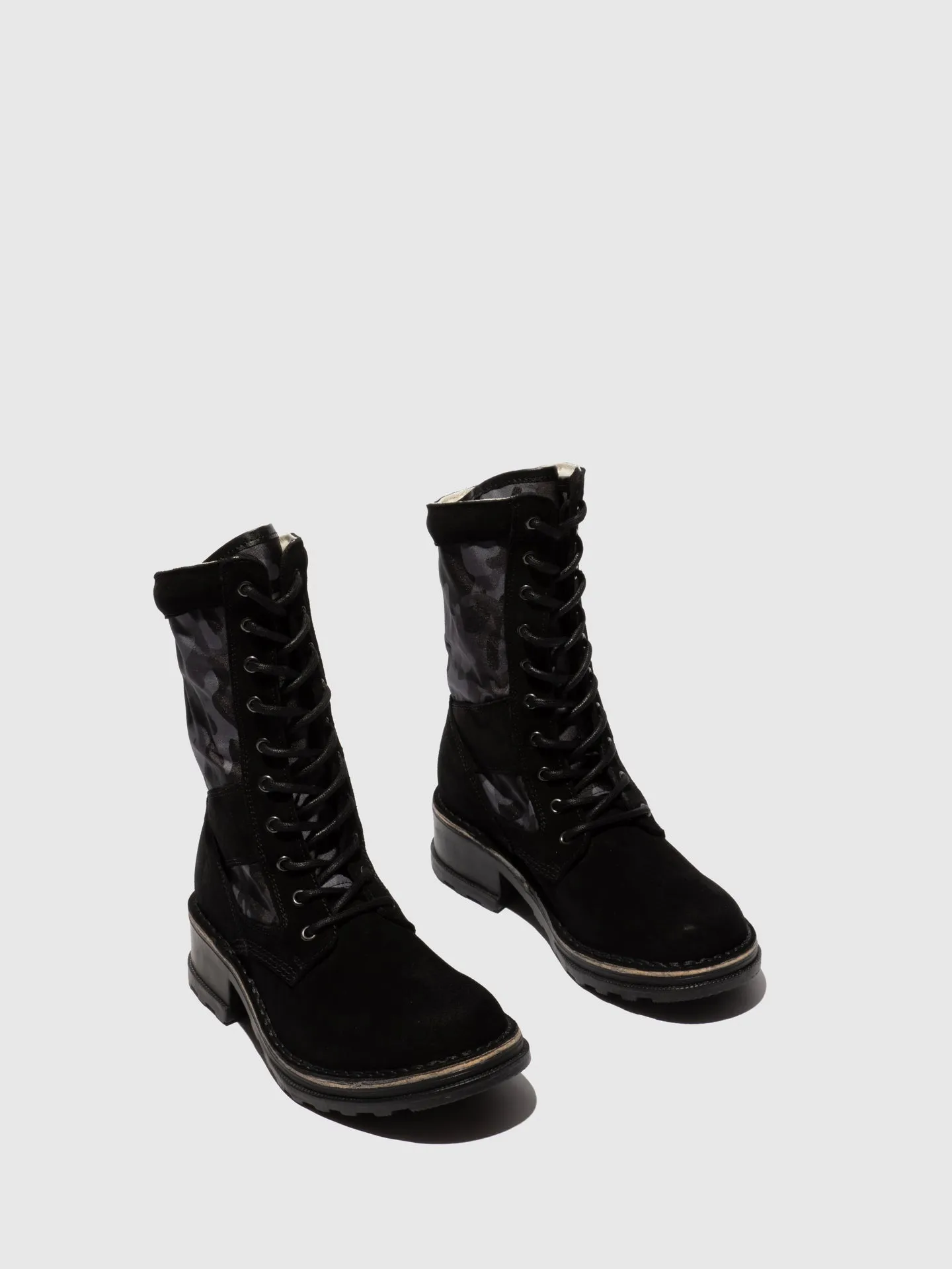 Lace-up Ankle Boots TORO036FLY SUEDE BLACK