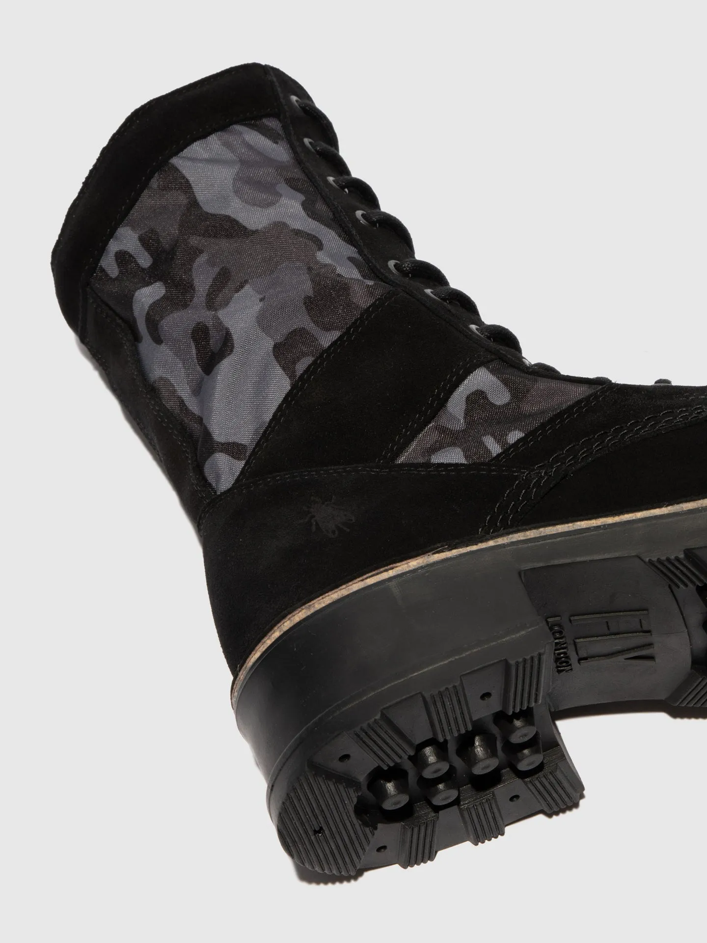 Lace-up Ankle Boots TORO036FLY SUEDE BLACK