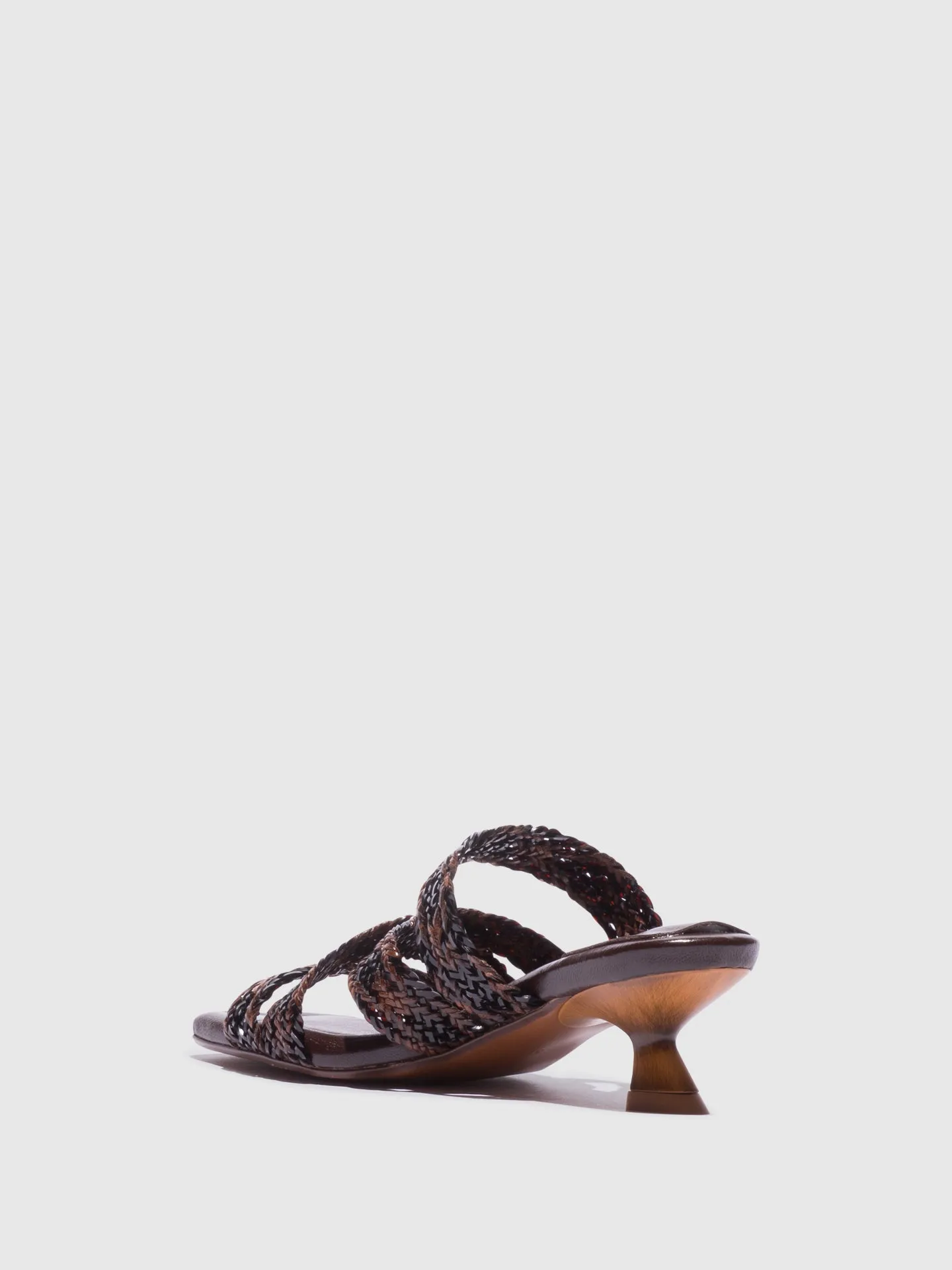 Multicolor Chunky Heel Mules