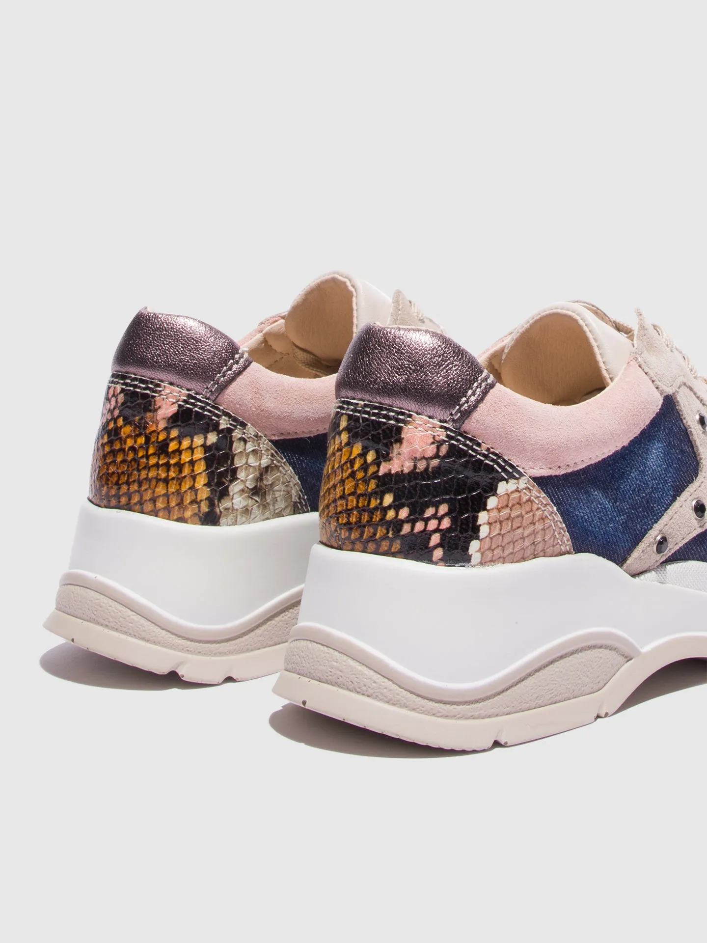 Multicolor Lace-up Trainers