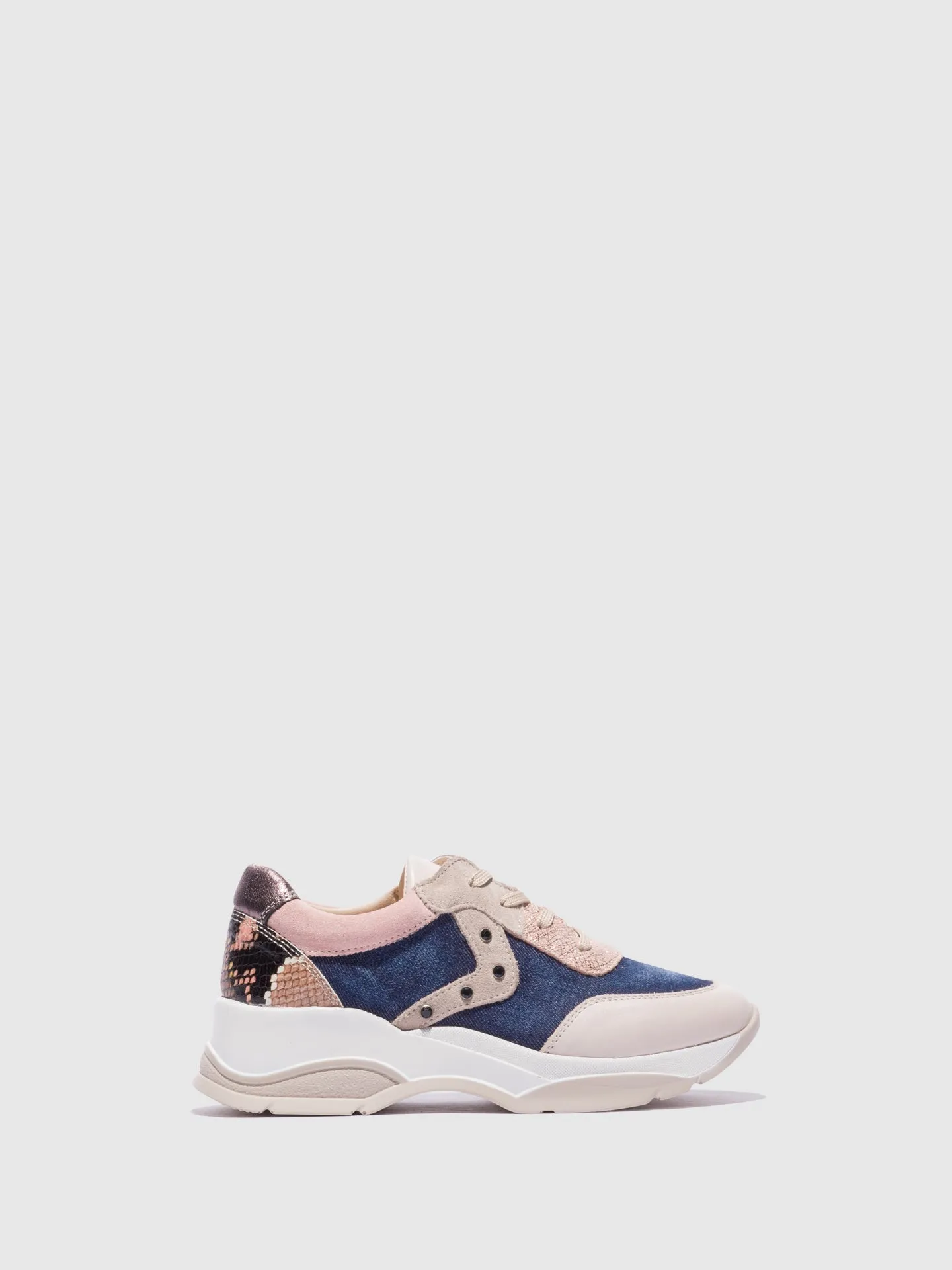 Multicolor Lace-up Trainers