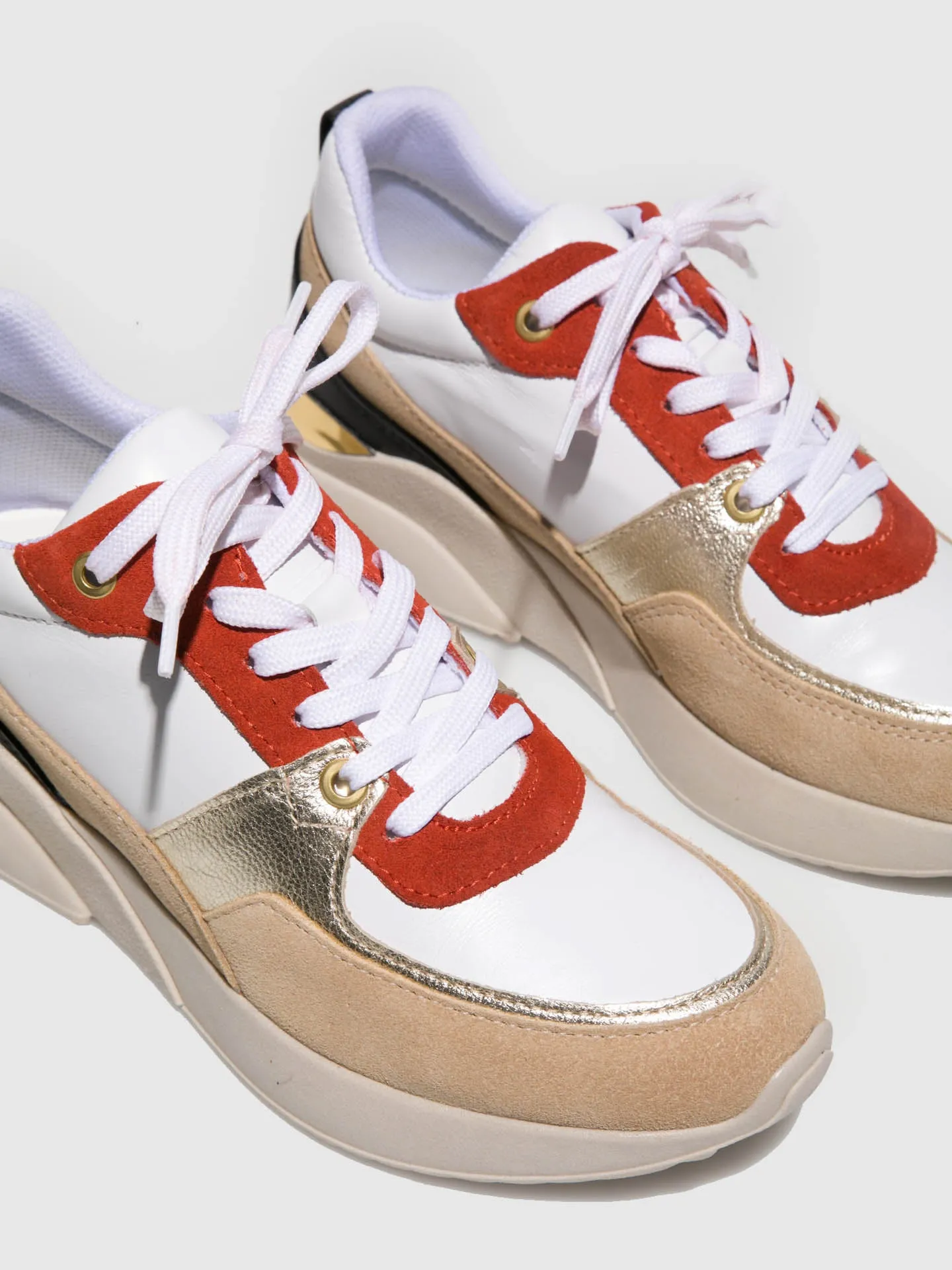 Multicolor Lace-up Trainers