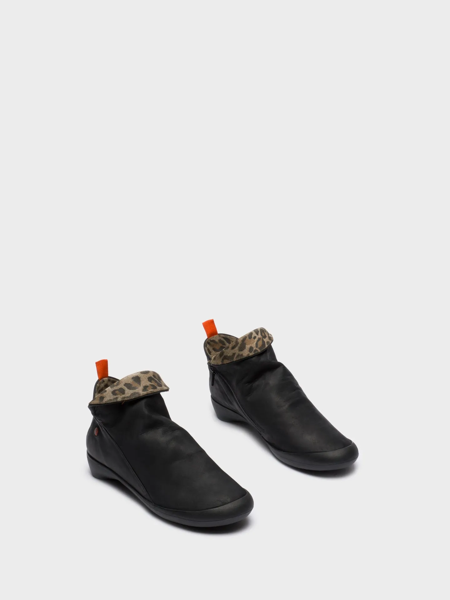 Multicolor Zip Up Ankle Boots