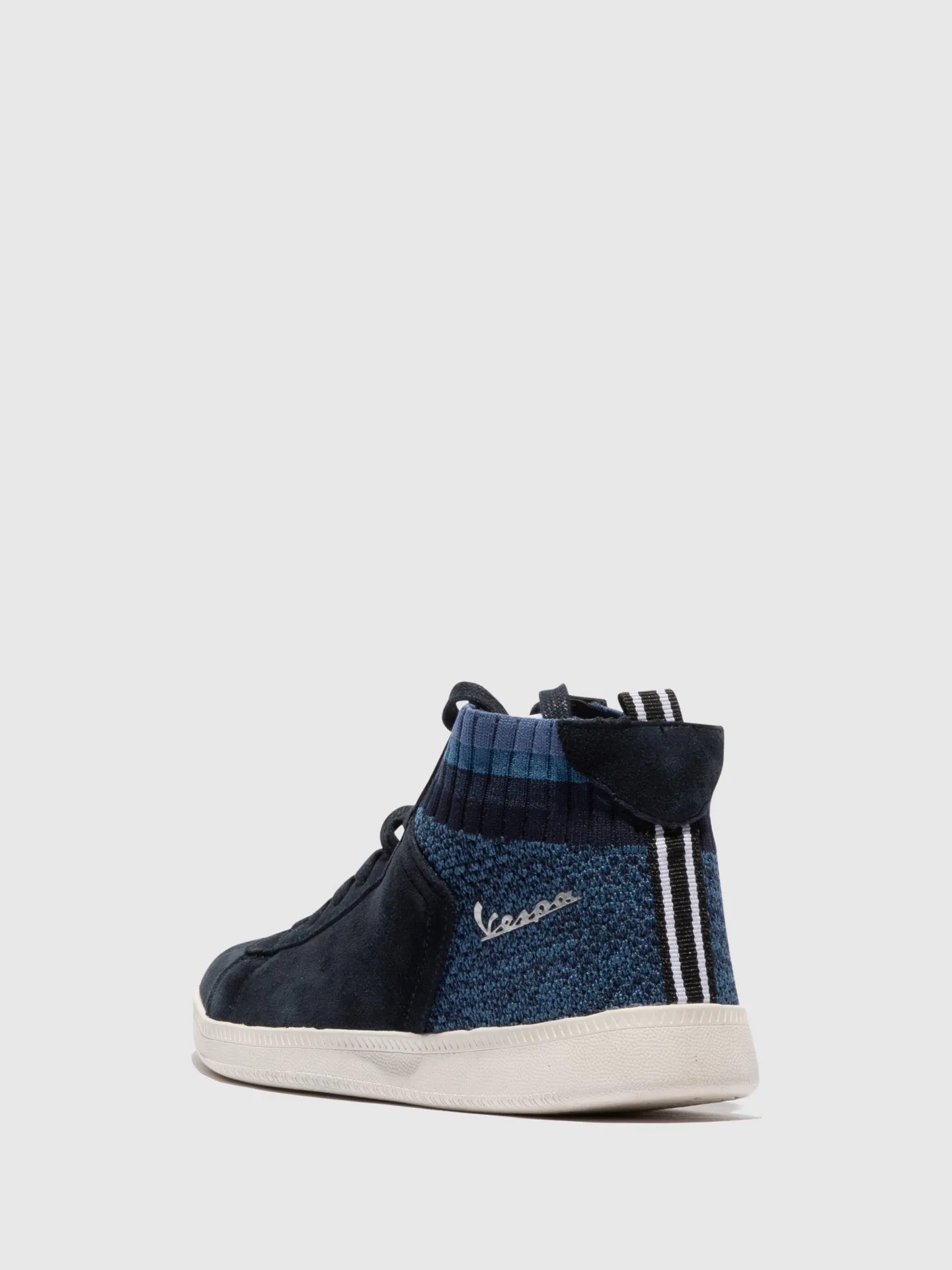Navy Lace-up Ankle Boots