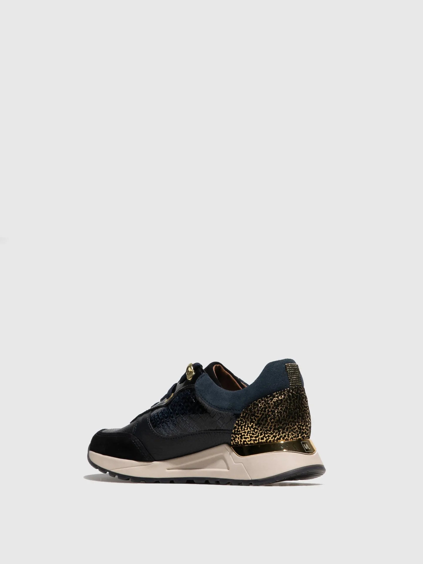 Navy Lace-up Trainers
