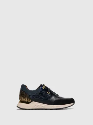 Navy Lace-up Trainers