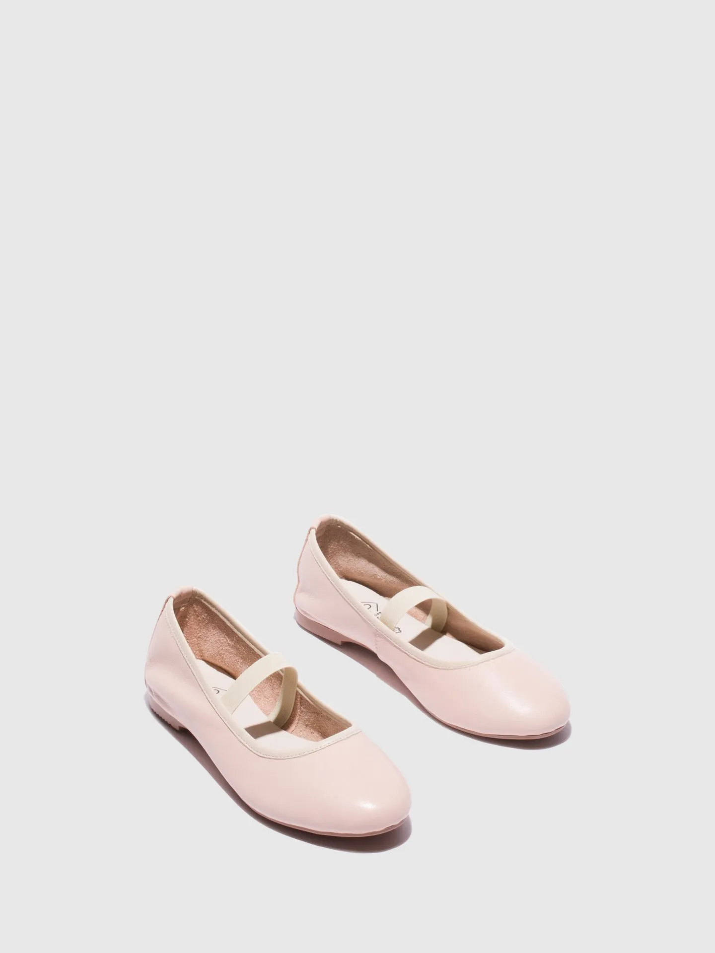 Nude Round Toe Ballerinas
