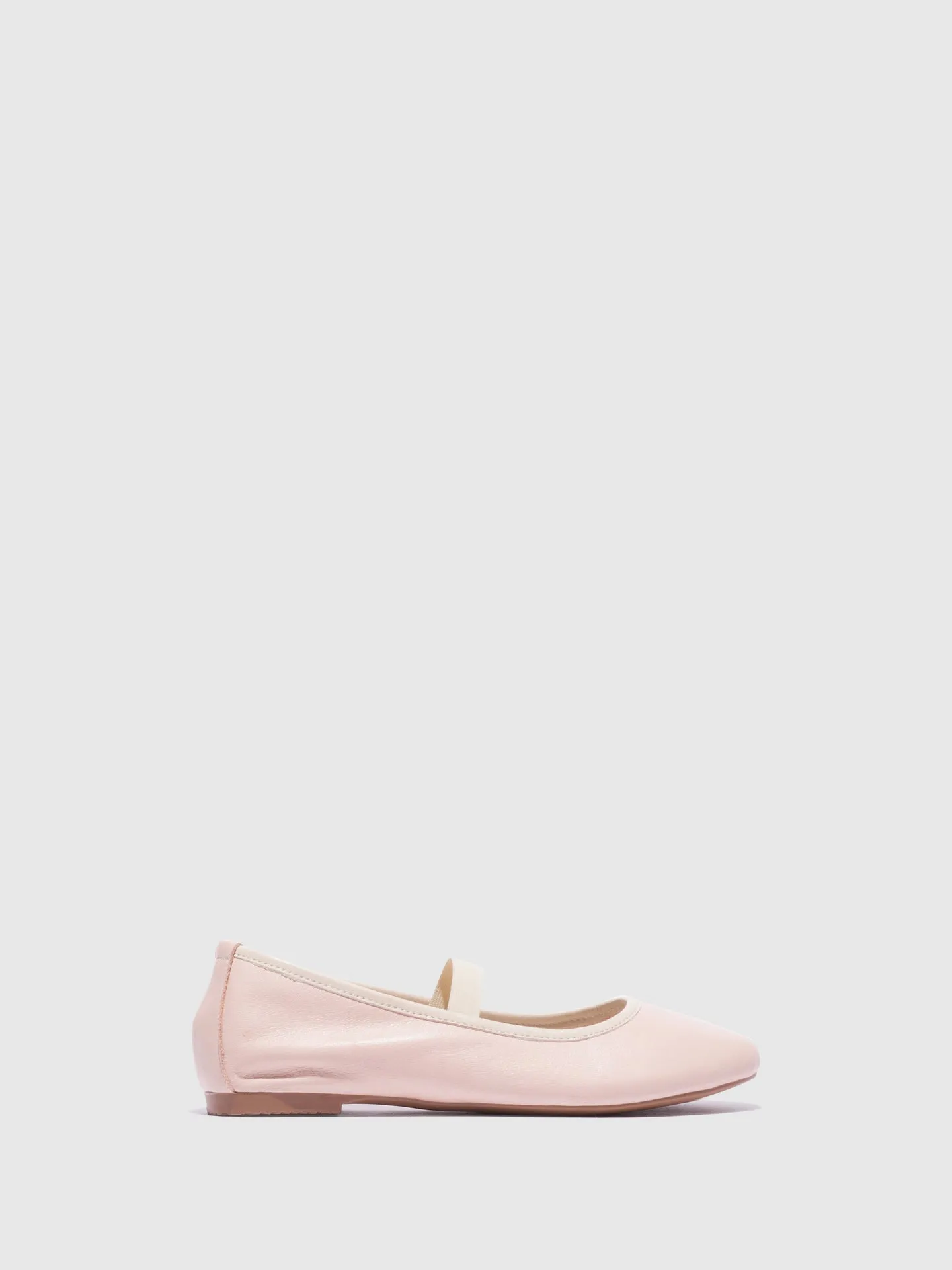 Nude Round Toe Ballerinas