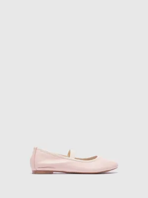 Nude Round Toe Ballerinas