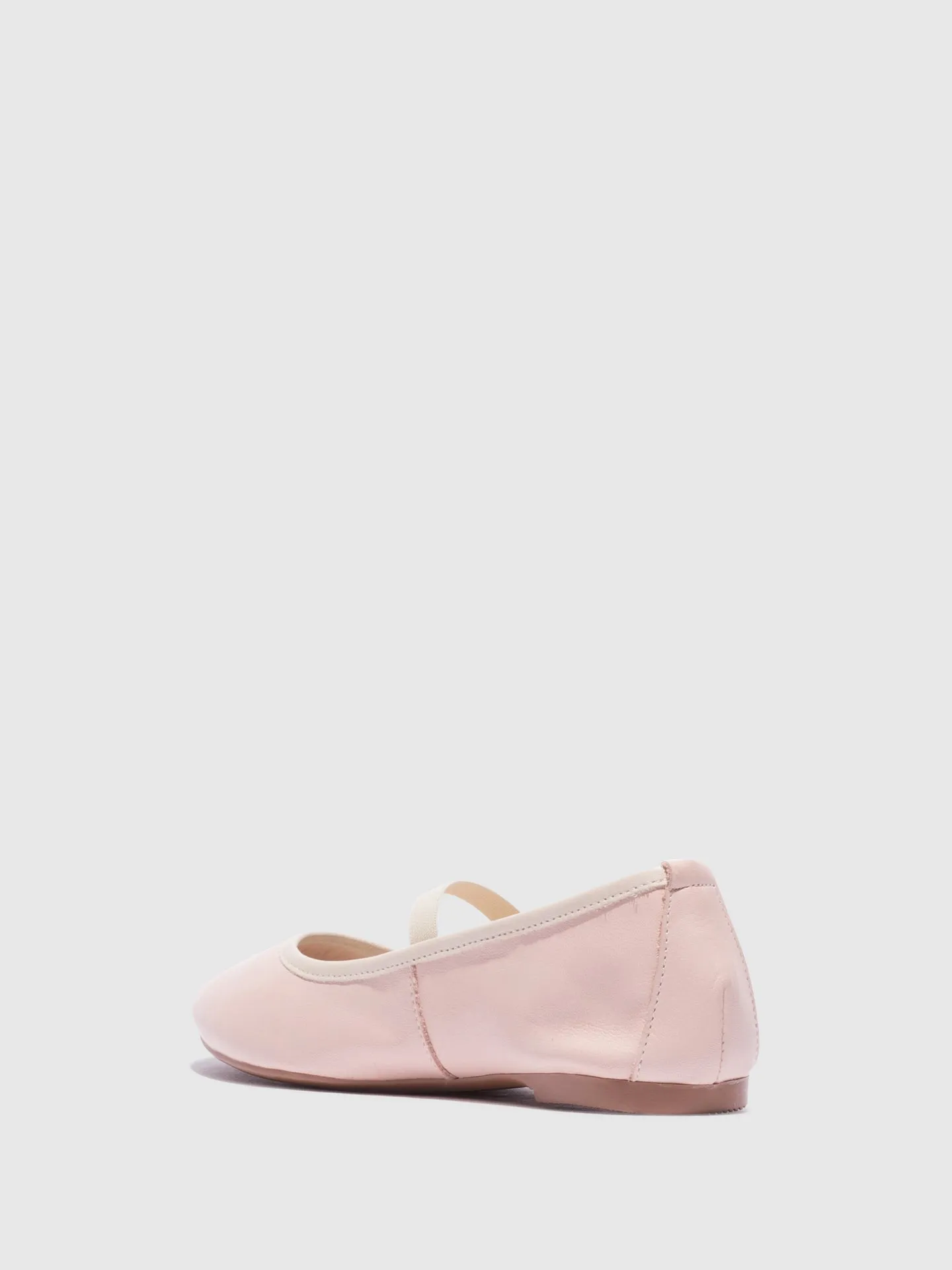 Nude Round Toe Ballerinas