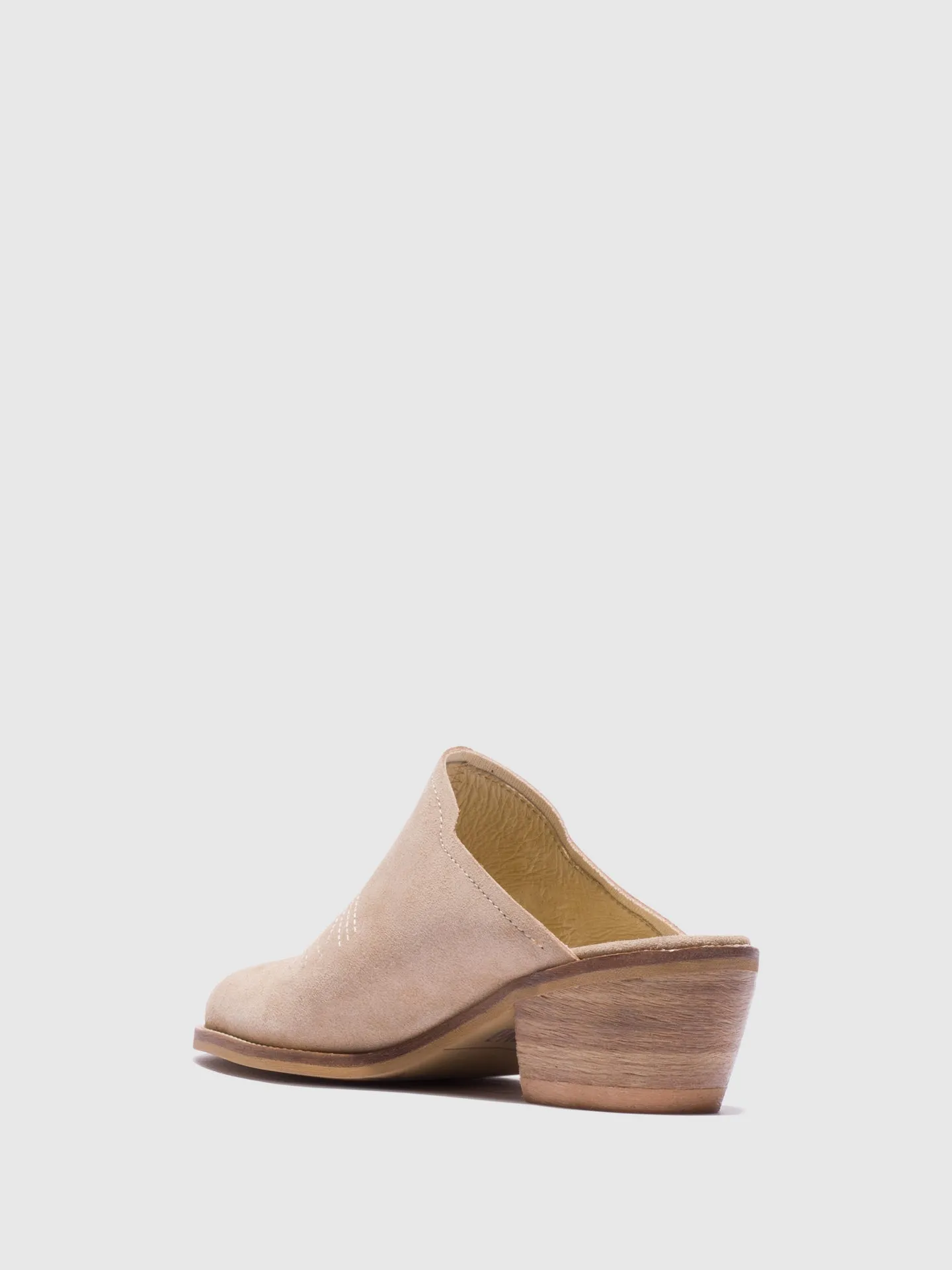 Off White Round Toe Clogs