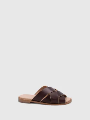 Open Slippers Evergrren Dark Brown