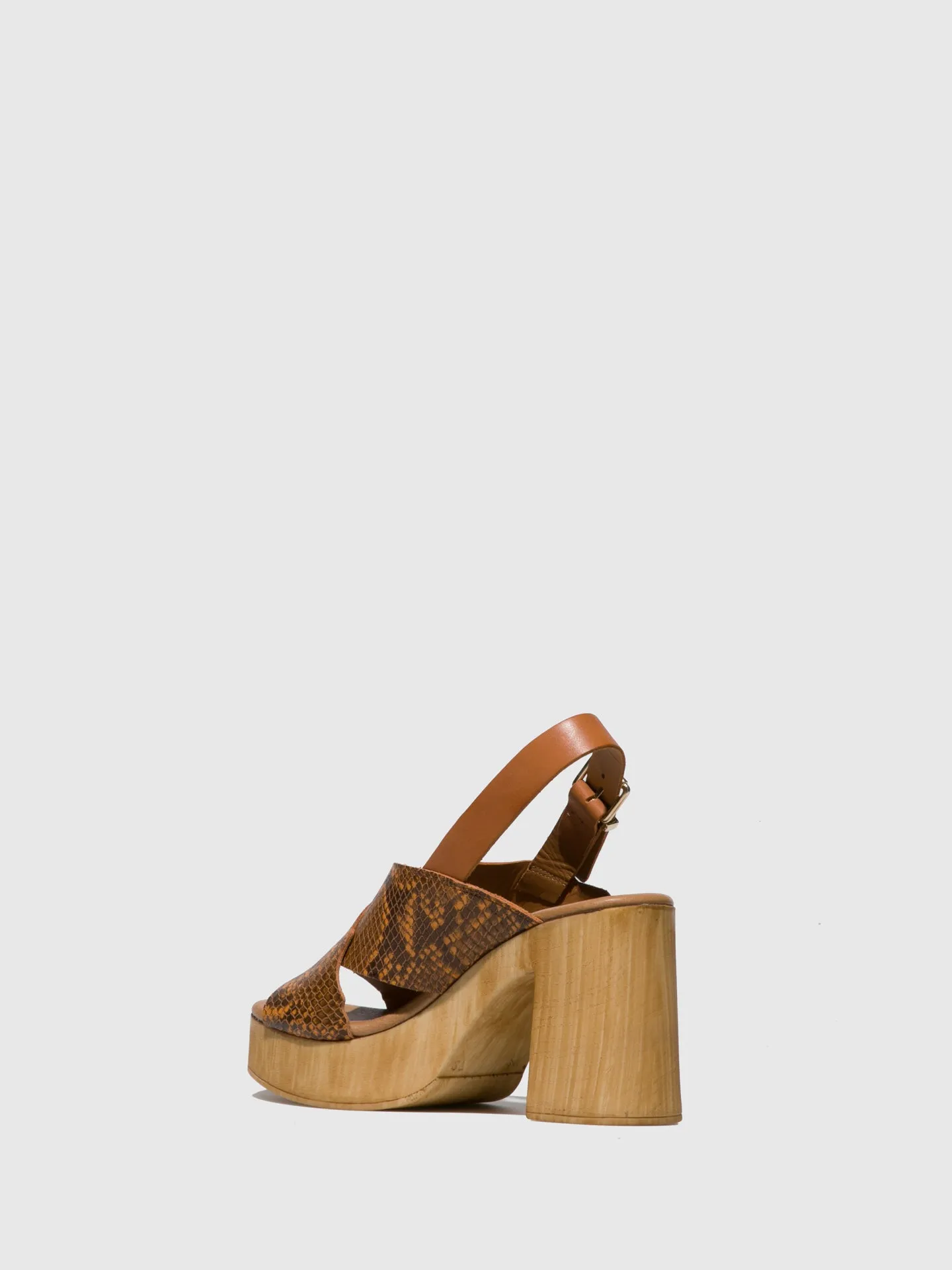 Orange Sling-Back Pumps Sandals