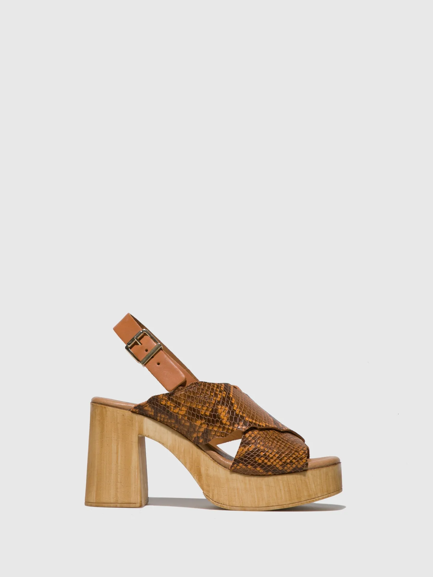 Orange Sling-Back Pumps Sandals