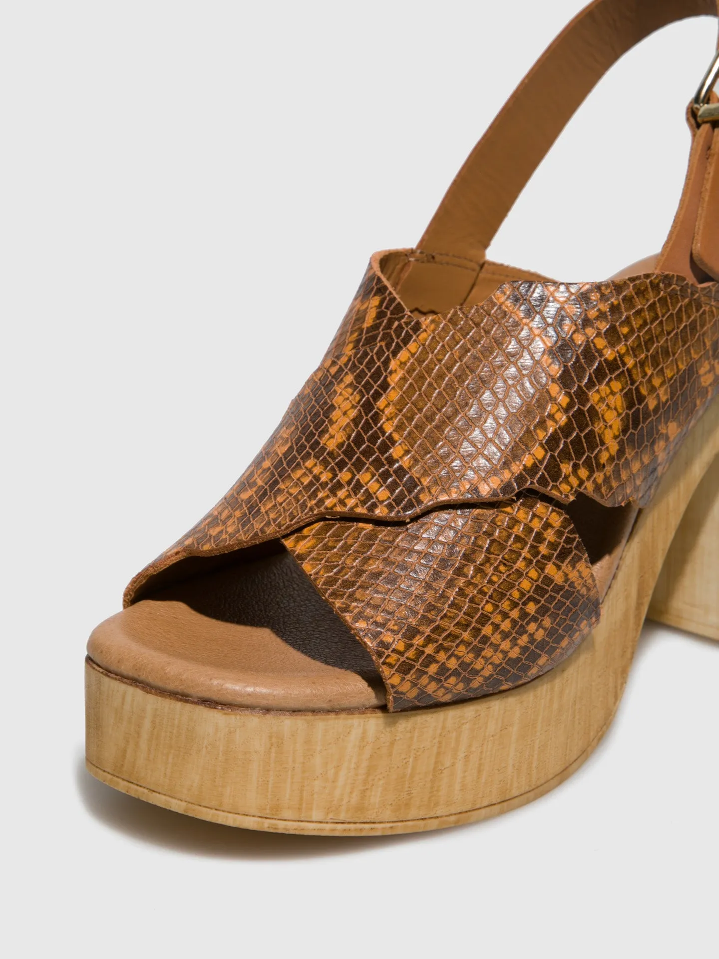 Orange Sling-Back Pumps Sandals