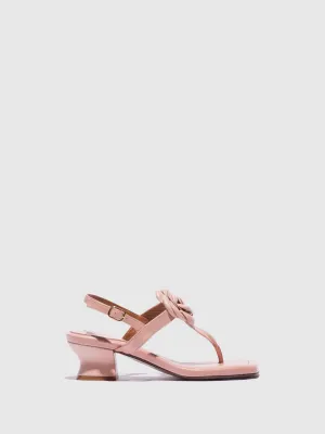 Pink Ankle Strap Sandals