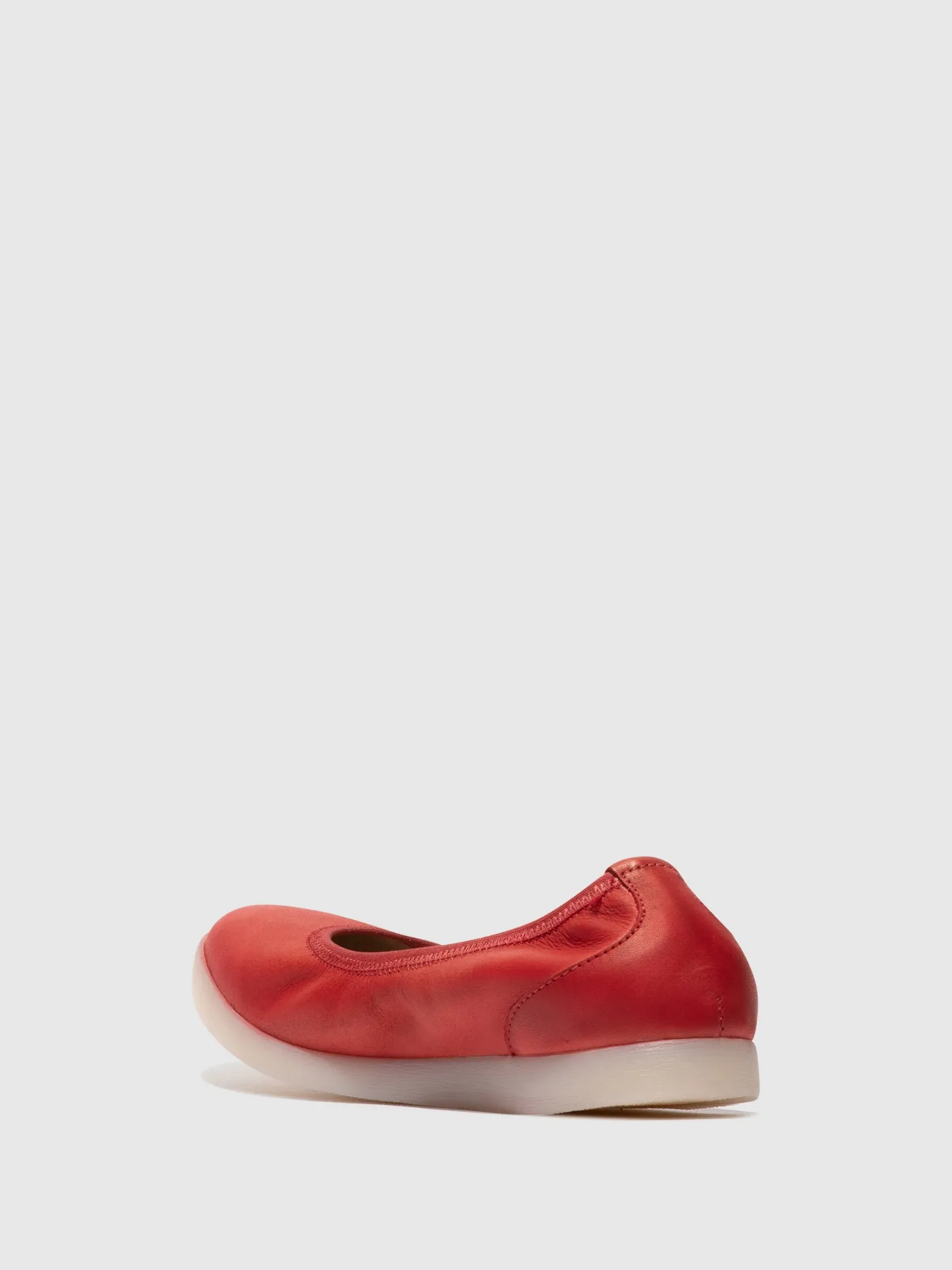 Red Elasticated Ballerinas