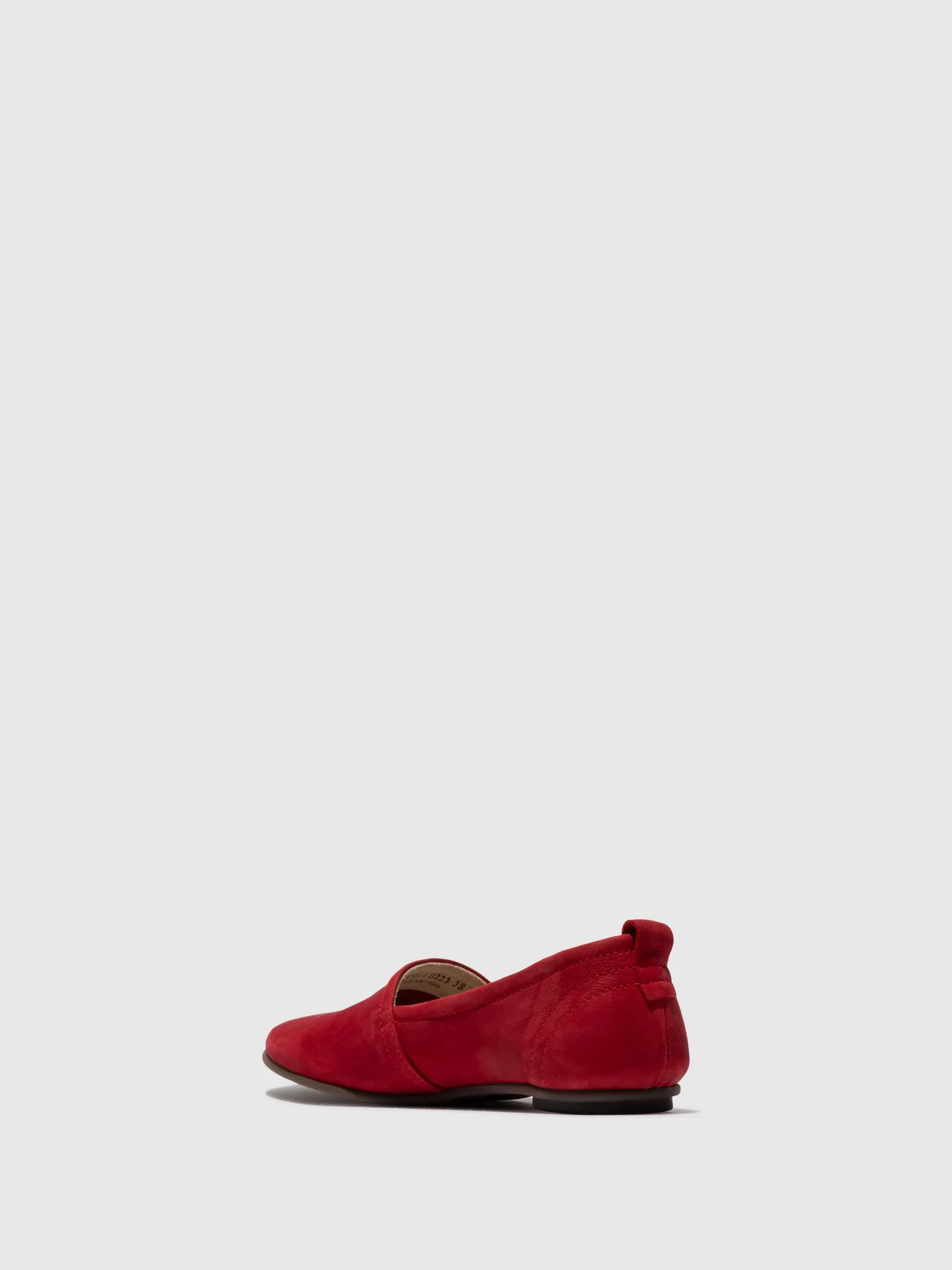 Red Round Toe Ballerinas