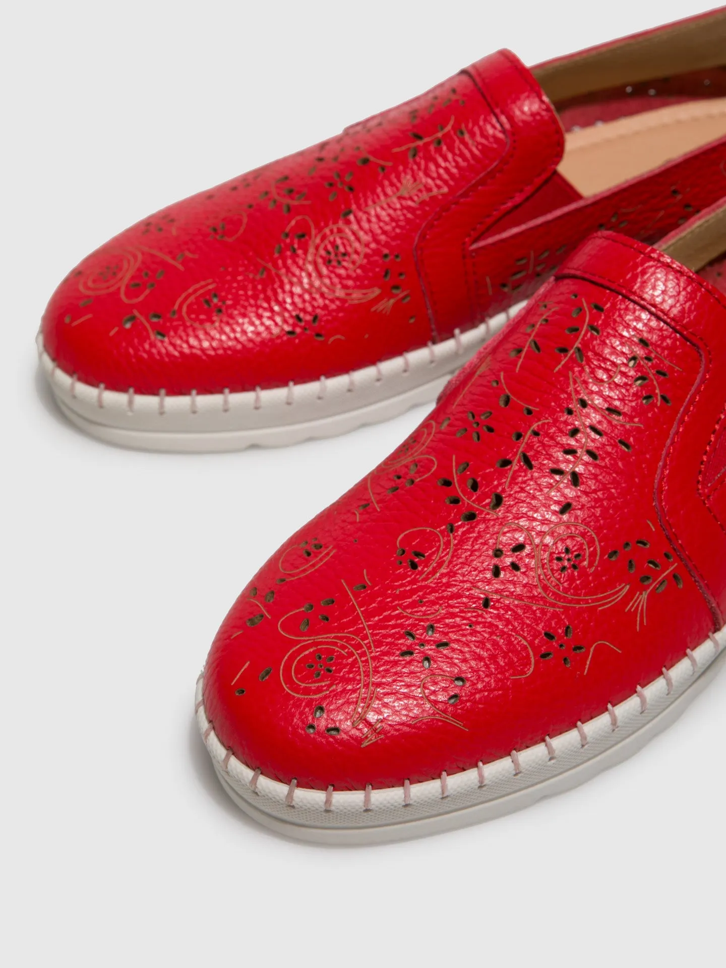 Red Slip-on Shoes