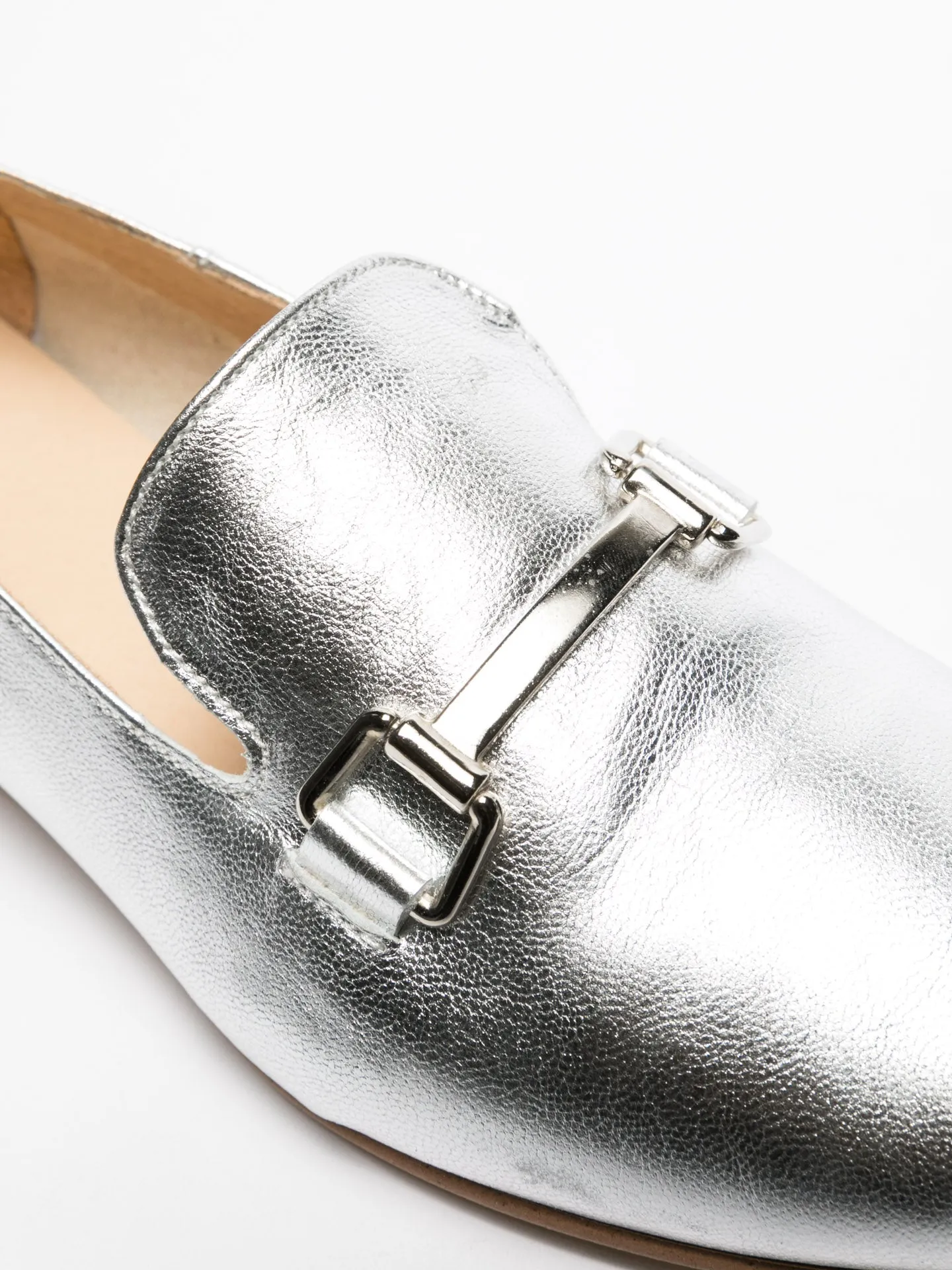 Silver Loafers Shoes