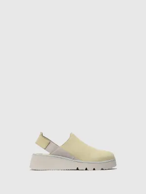 Sling-Back Shoes PLOG430FLY PALE YELLOW