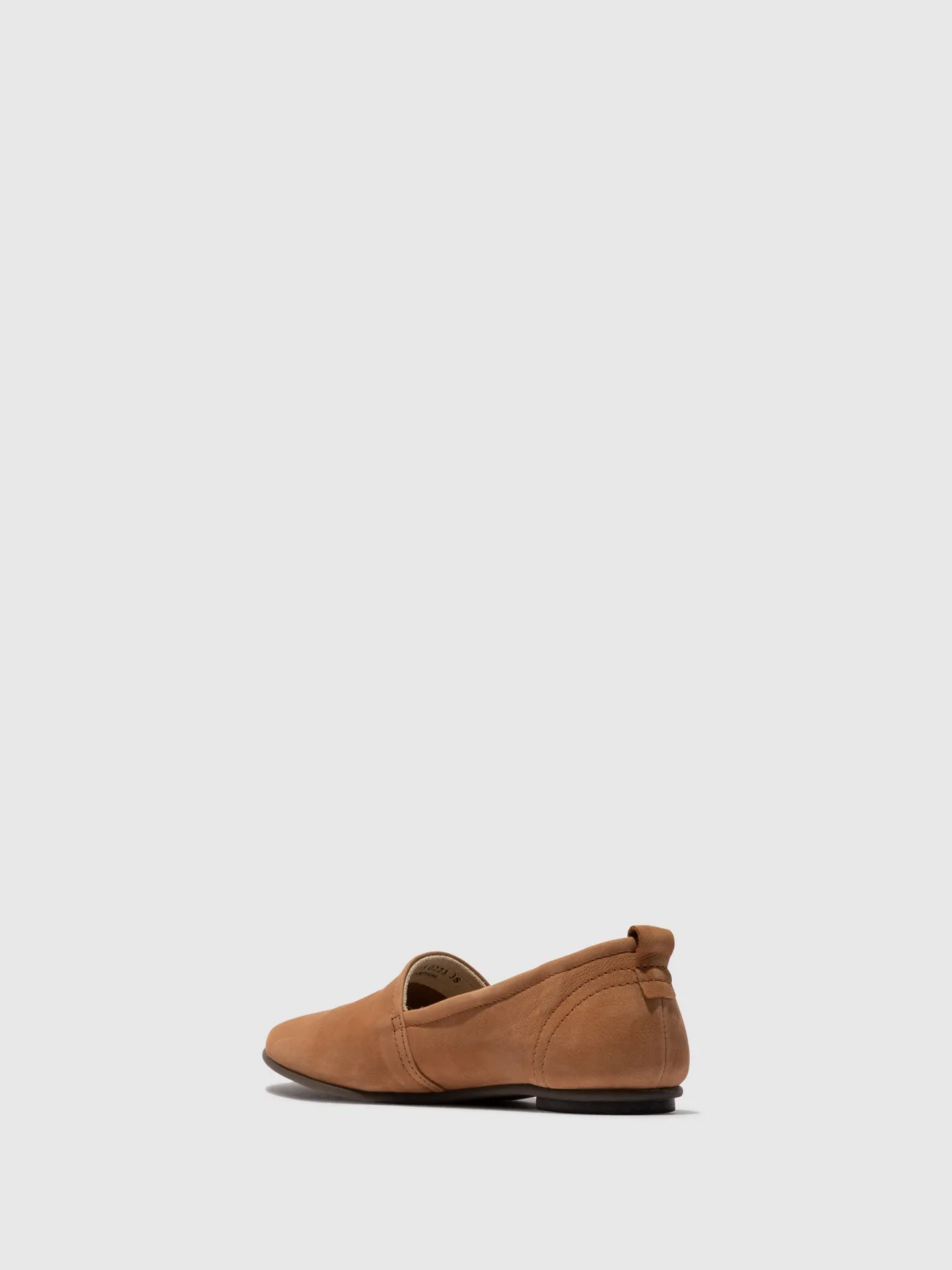 Tan Round Toe Ballerinas