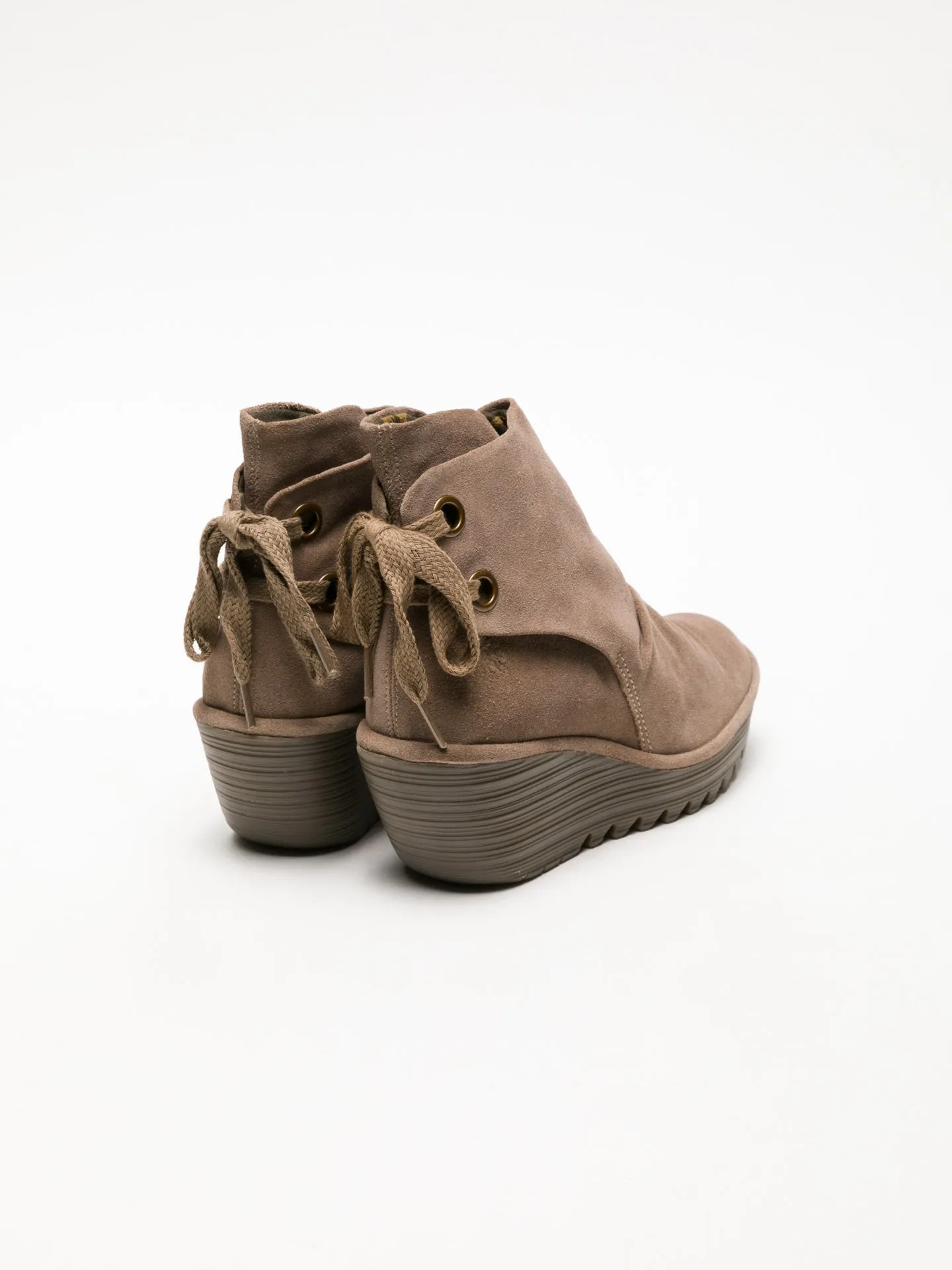Tan Wedge Ankle Boots